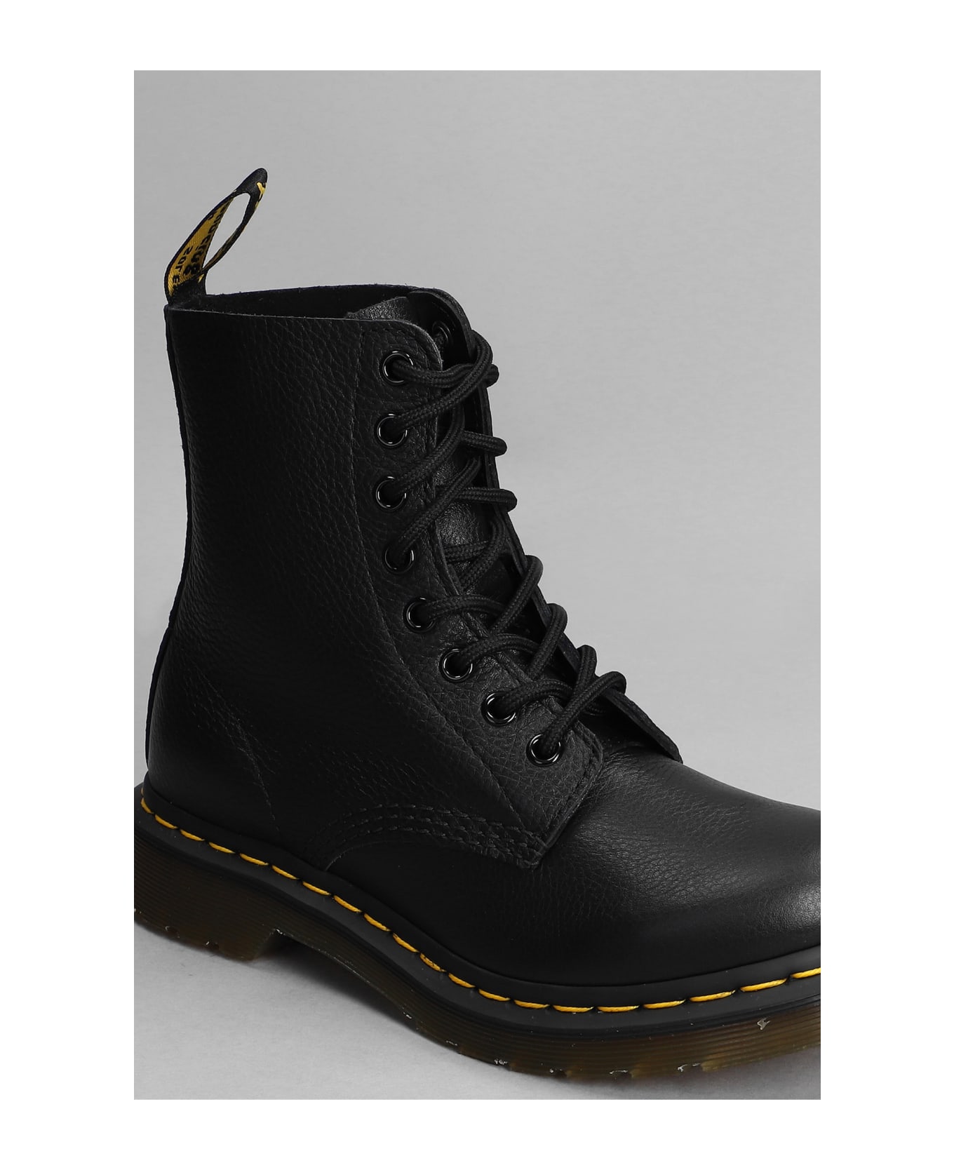 Dr. Martens 1460 Pascal Virginia Leather Lace Up Boots - black