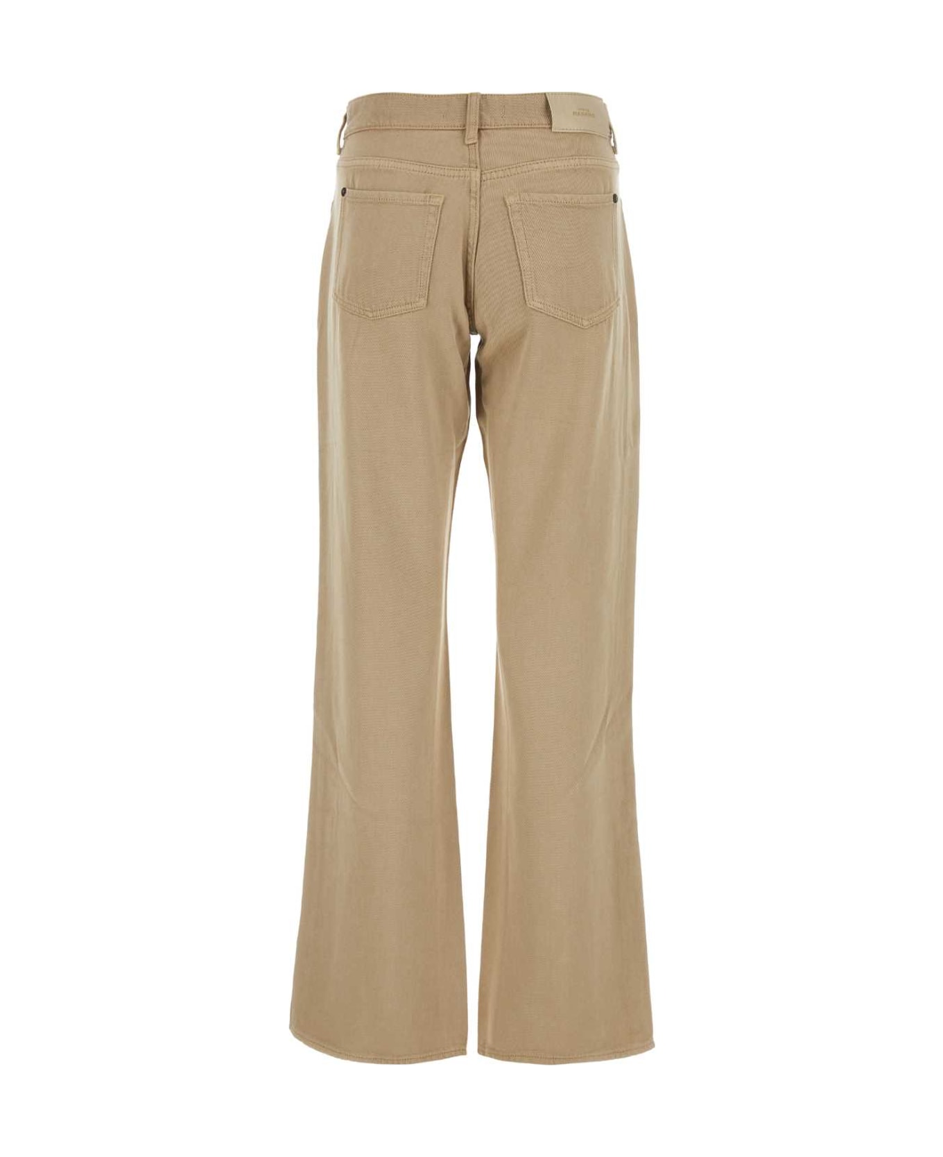 7 For All Mankind Camel Tencel Tess Pant - BEIGE