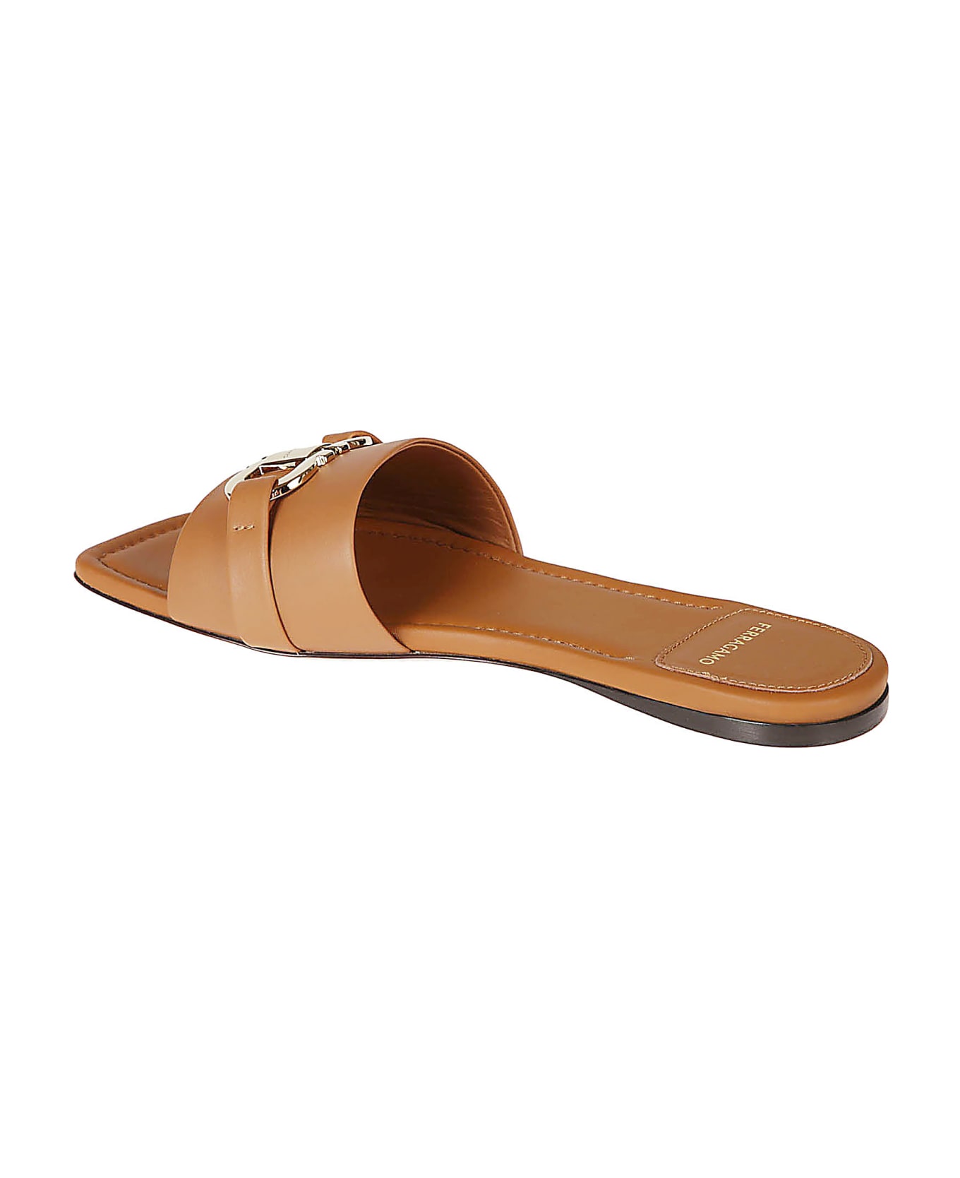 Ferragamo Leah Flat Sandals - Cuoio