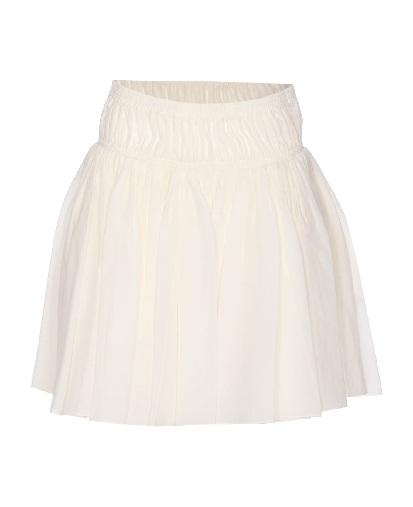 Alaia Linen And Cotton Skirt - White