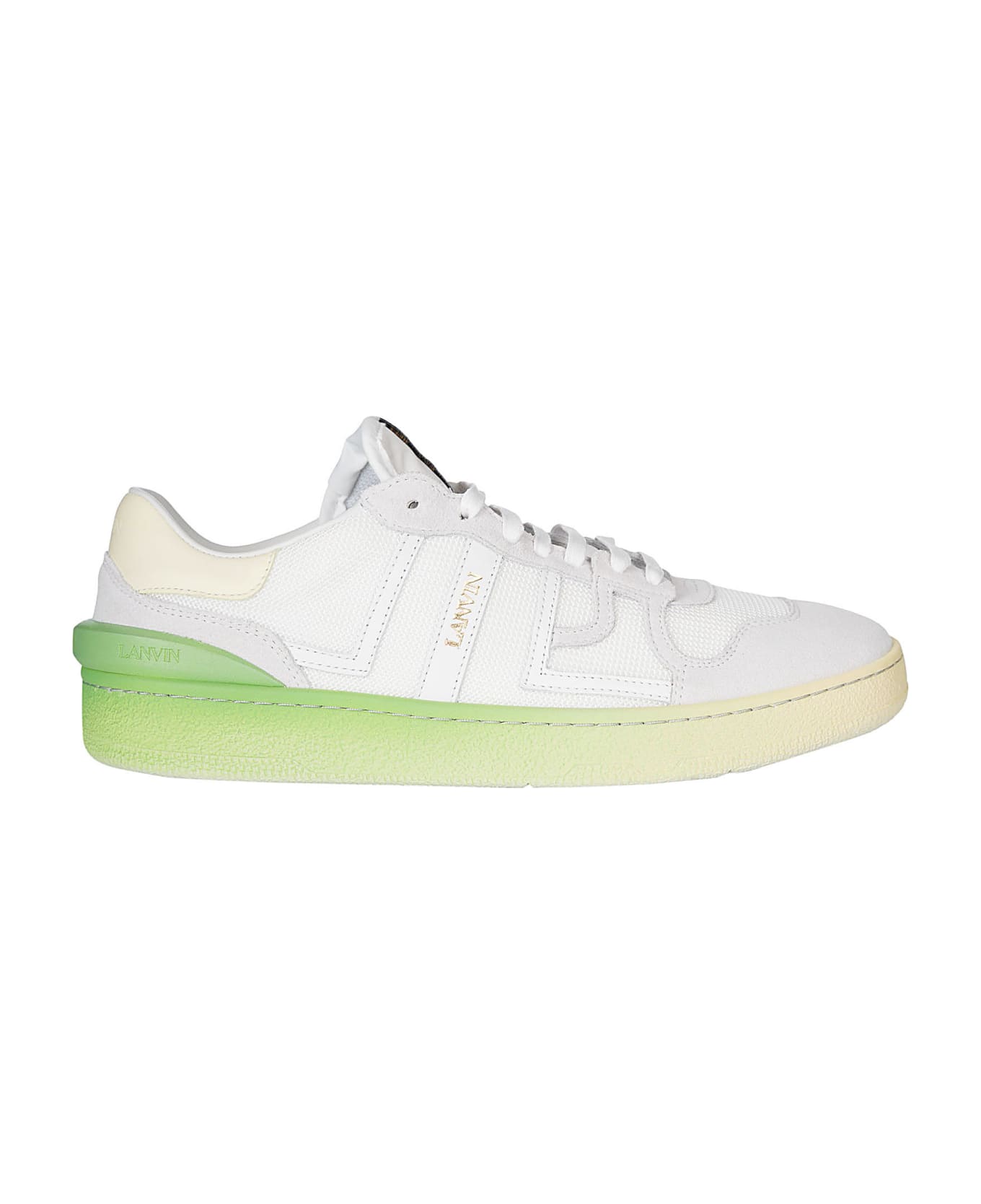Lanvin Clay Low Top Sneakers - White/Yellow