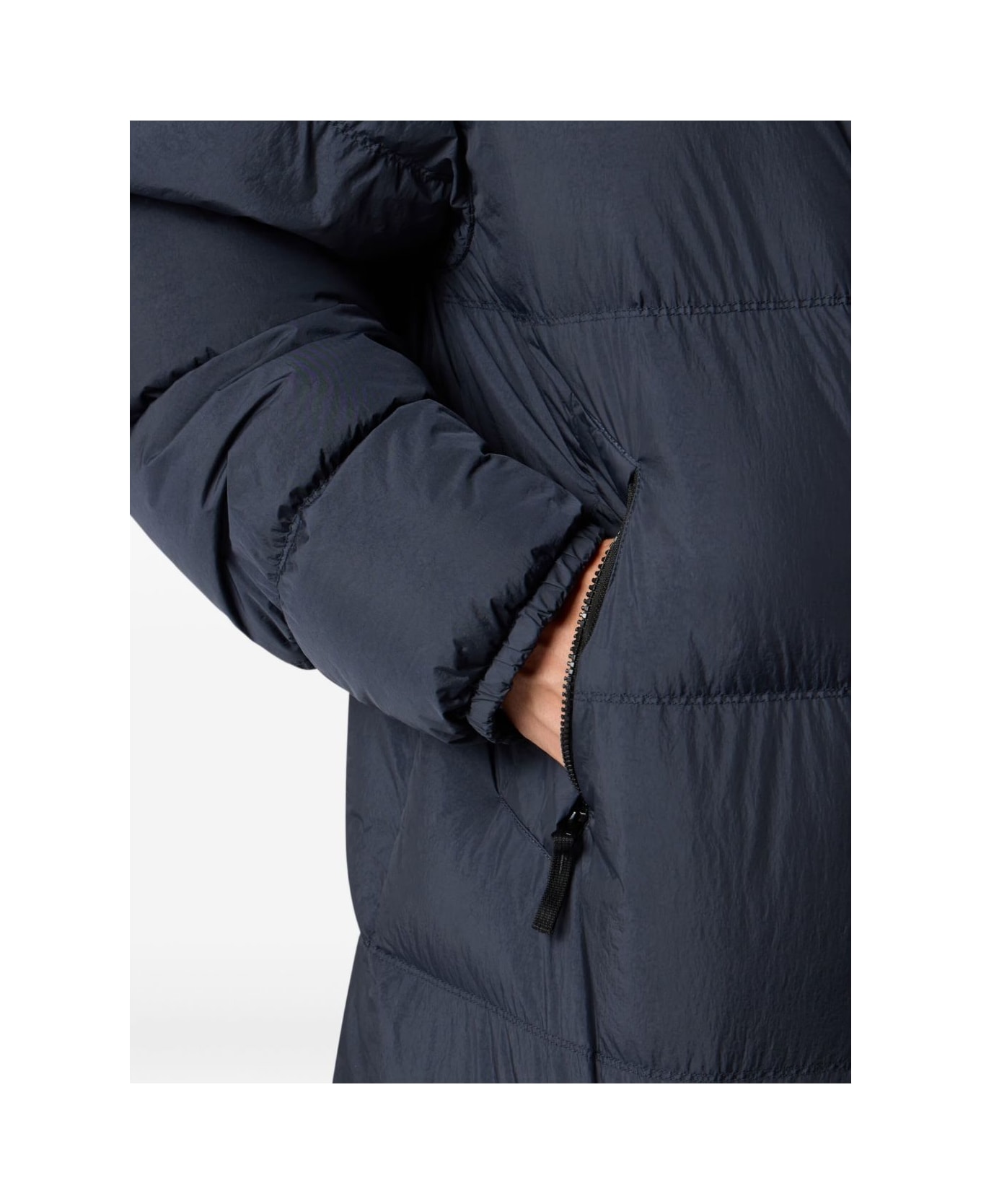 Stone Island Short Hooded Down Jacekt - Blue