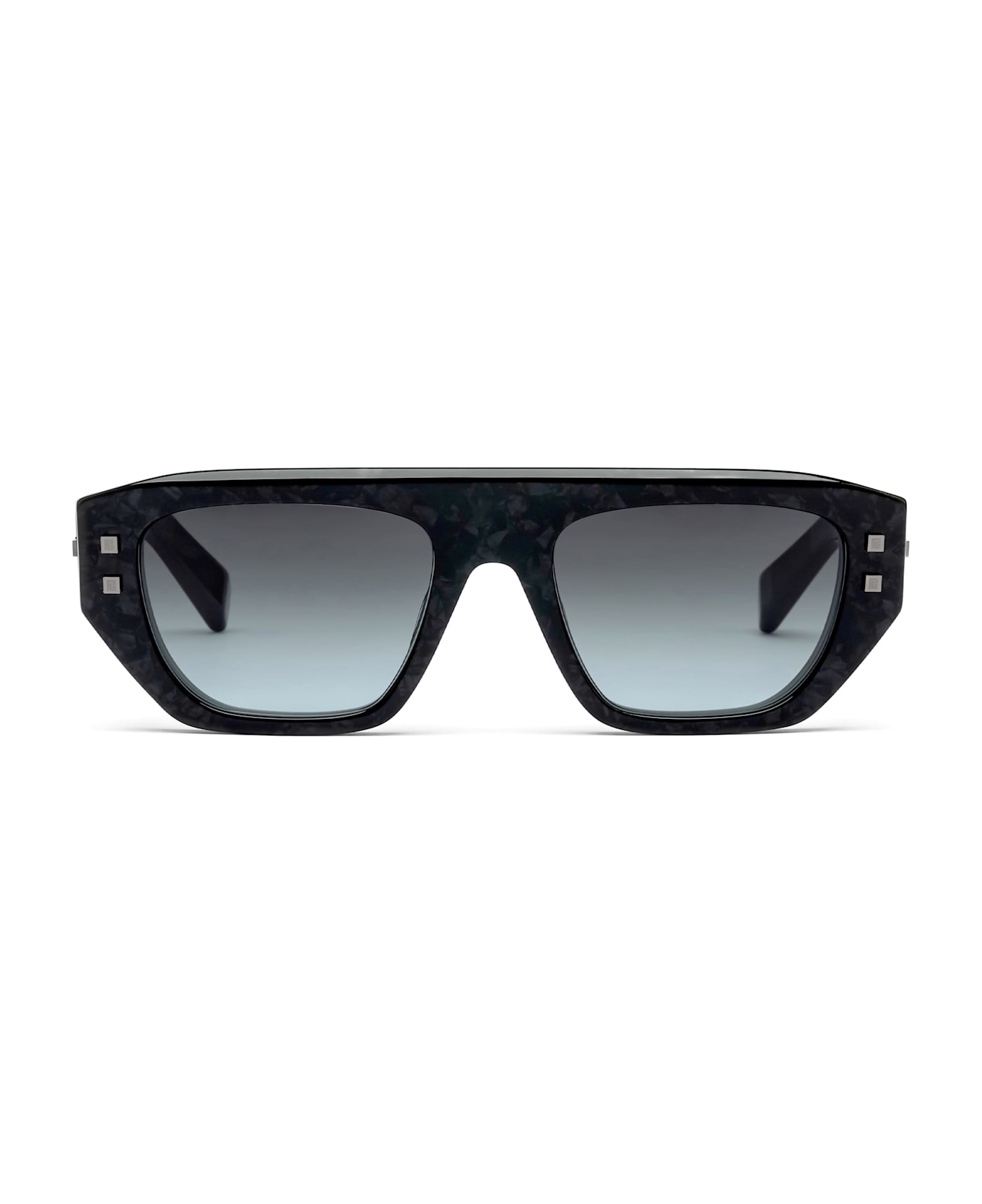 Balmain B-army Ii - Leather Black / Black Rhodium Sunglasses - Black