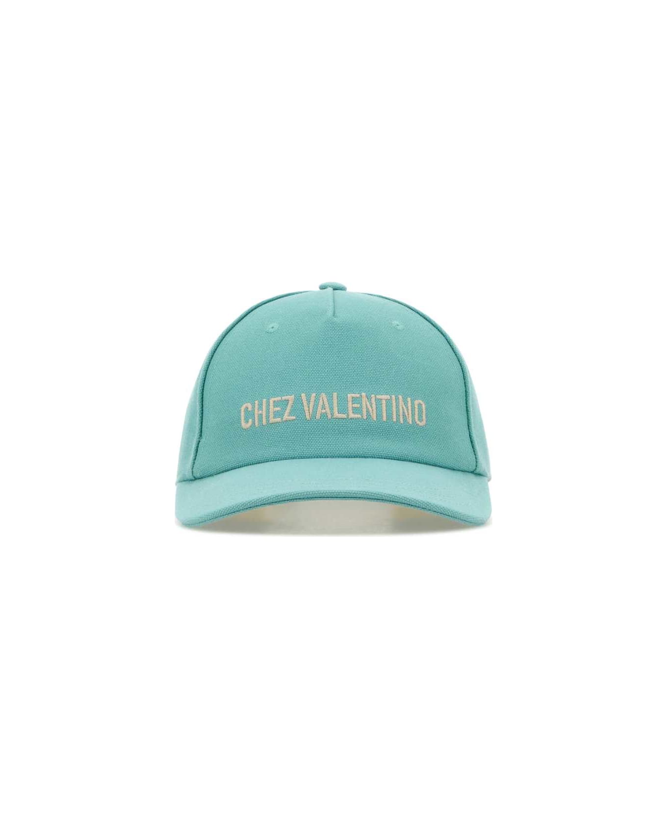 Valentino Garavani Light Blue Cotton Baseball Cap - PISCINABURRO
