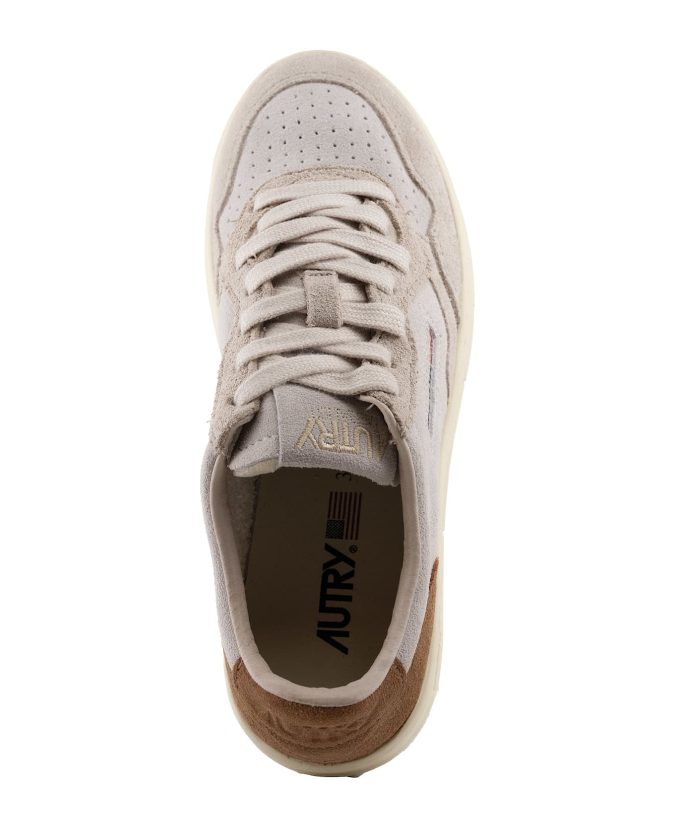 Autry Medalist Low Tricolor Suede Sneakers - Tric/suede snd/cigar