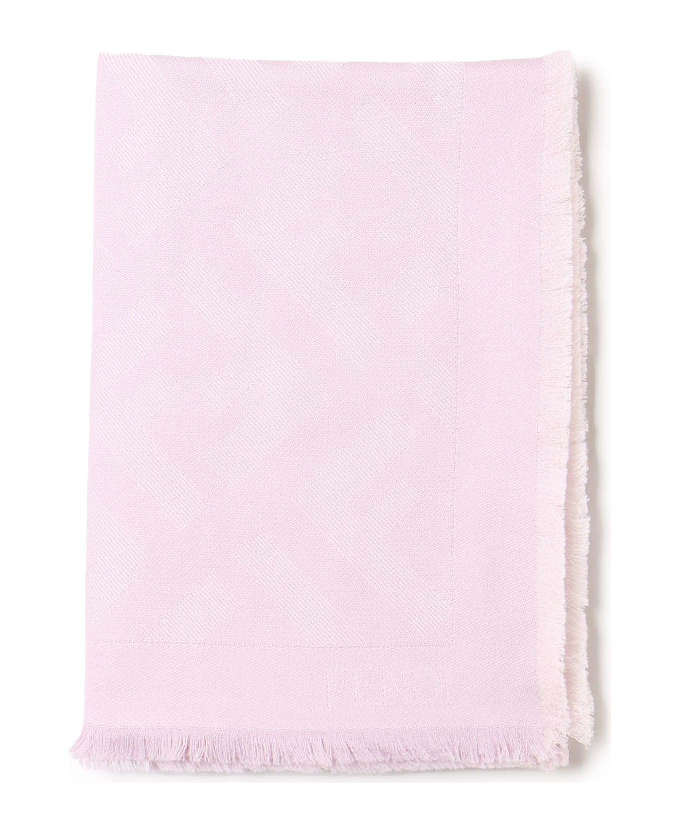 Fendi Ff Monogram Frayed Edge Scarf - Pink