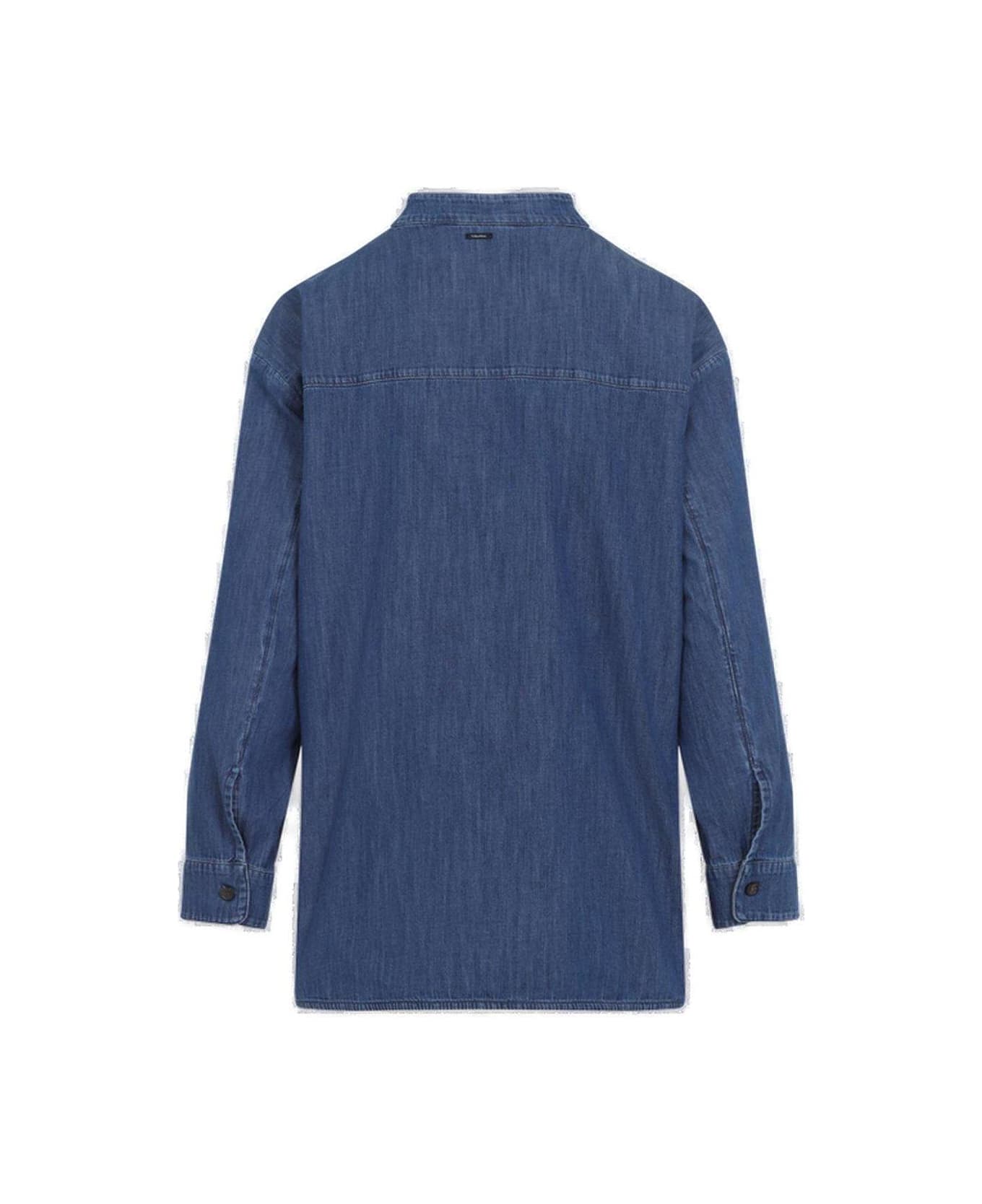 
S Max Mara Unito Long-sleeved Denim Shirt - DENIM MEDIO
