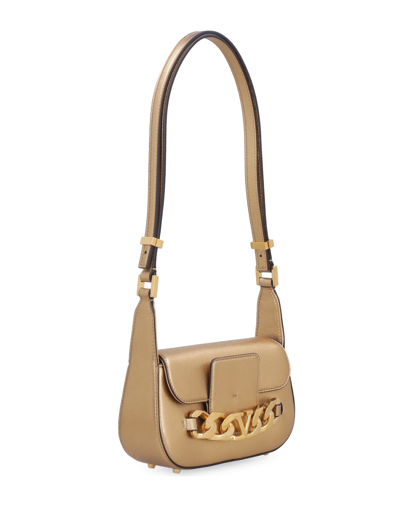 Valentino Garavani Leather Shoulder Bag - Gold