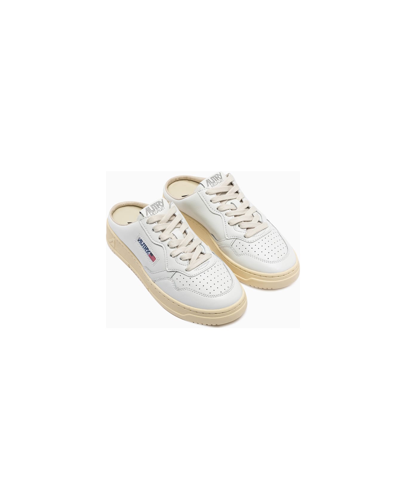 Autry Medalist Mule Sneakers Mulw Ll15 - White フラットシューズ