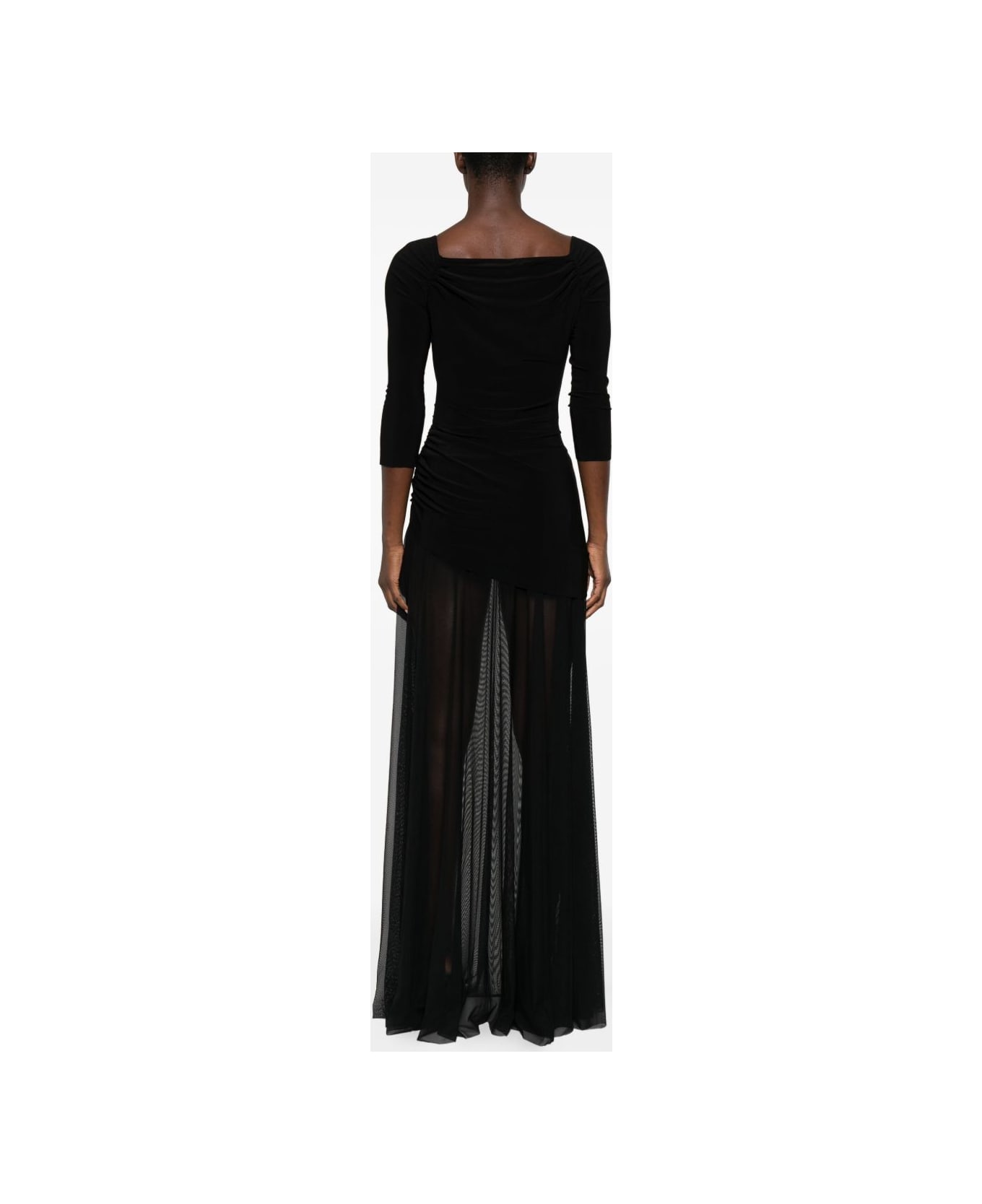 Norma Kamali Draped Long Dress - Black