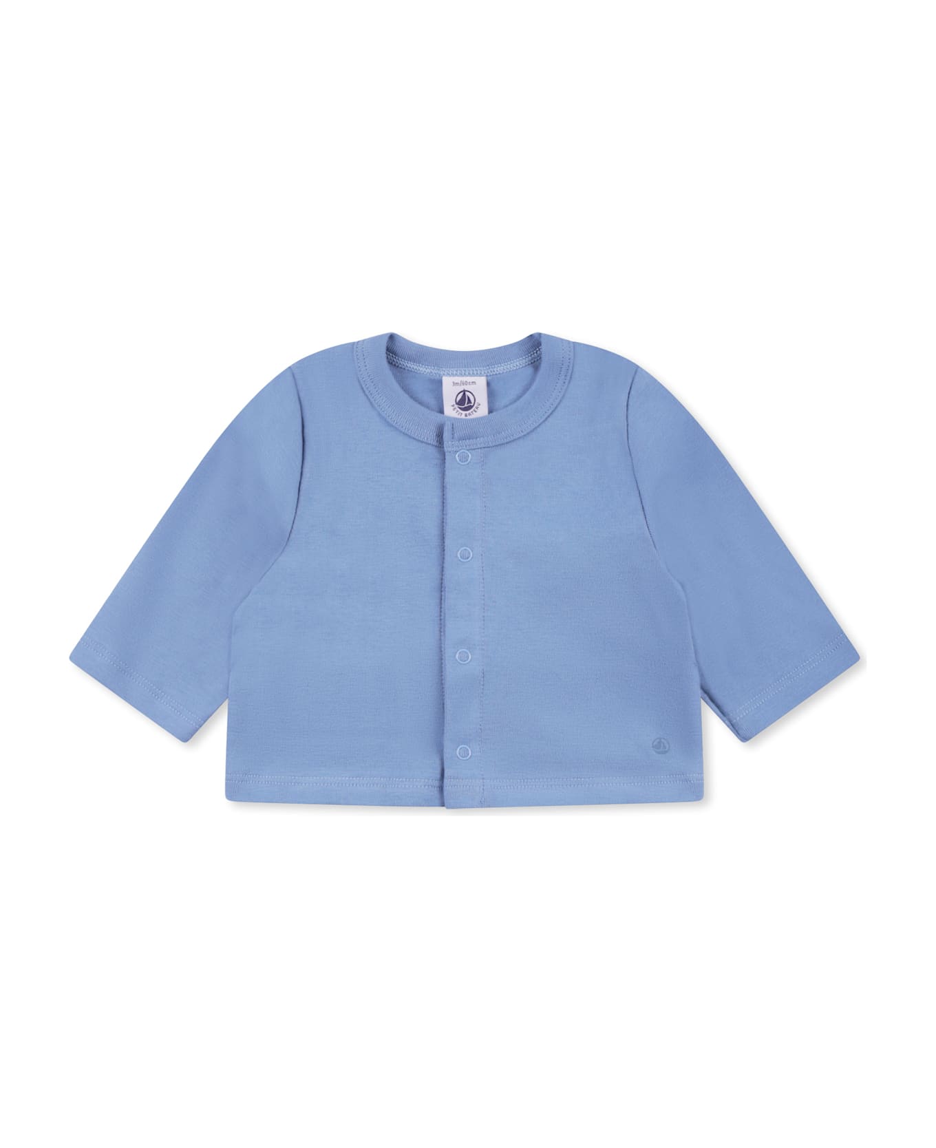 Petit Bateau Light Blue Romper Set For Baby Boy - Light Blue