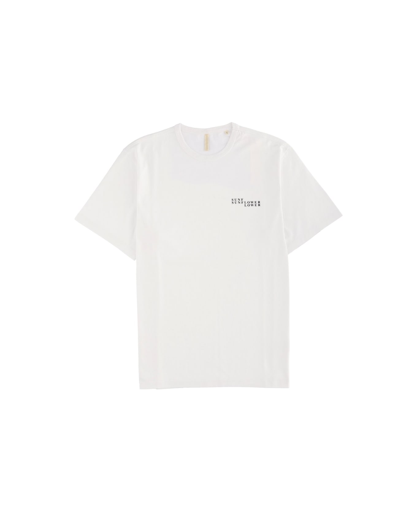 Sunflower T-shirt With Logo - WHITE