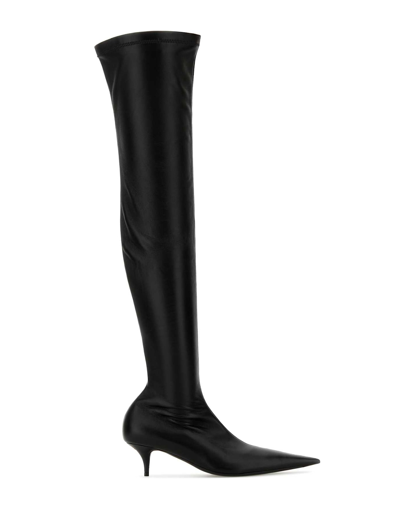 Balenciaga Black Nappa Leather Avenue Boots - BLACKGOLD