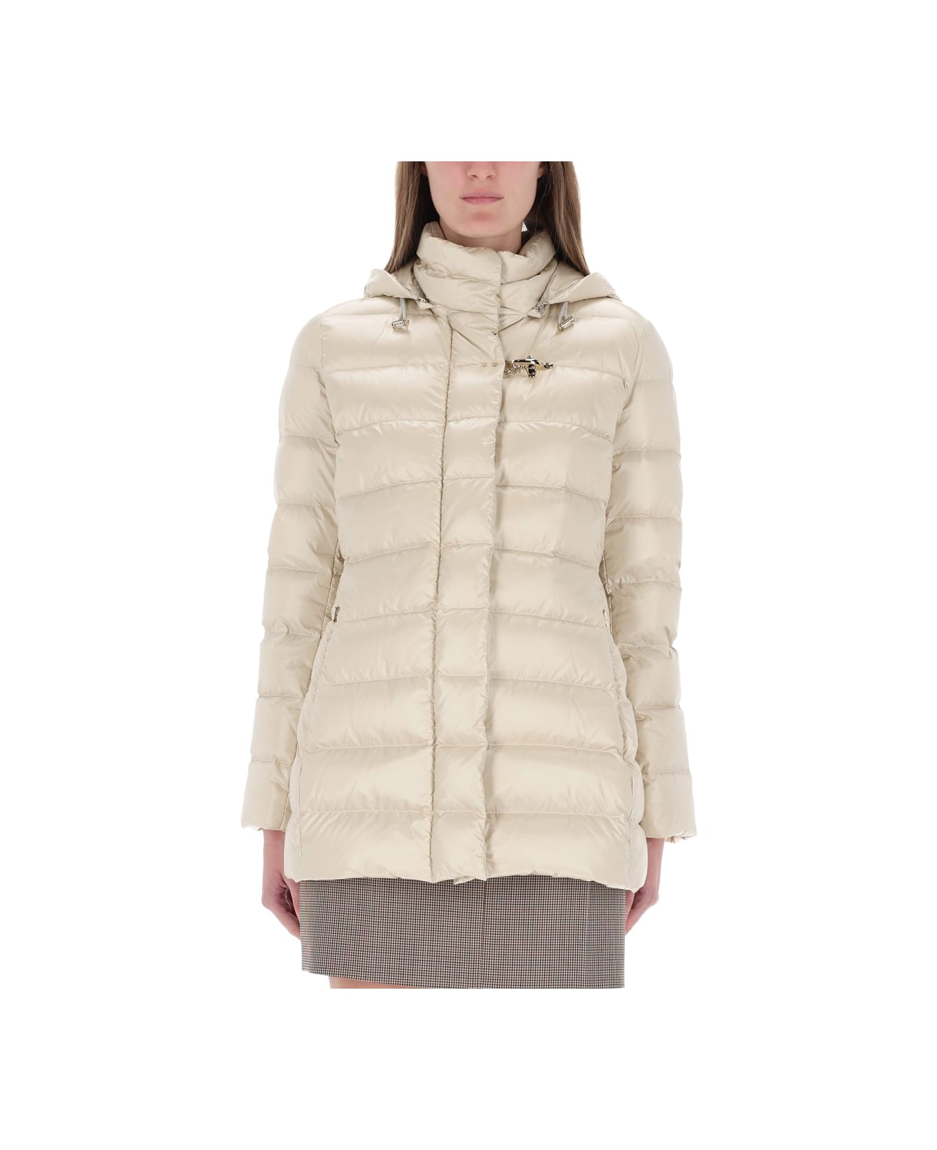 Fay Down Jacket With Hood - BEIGE