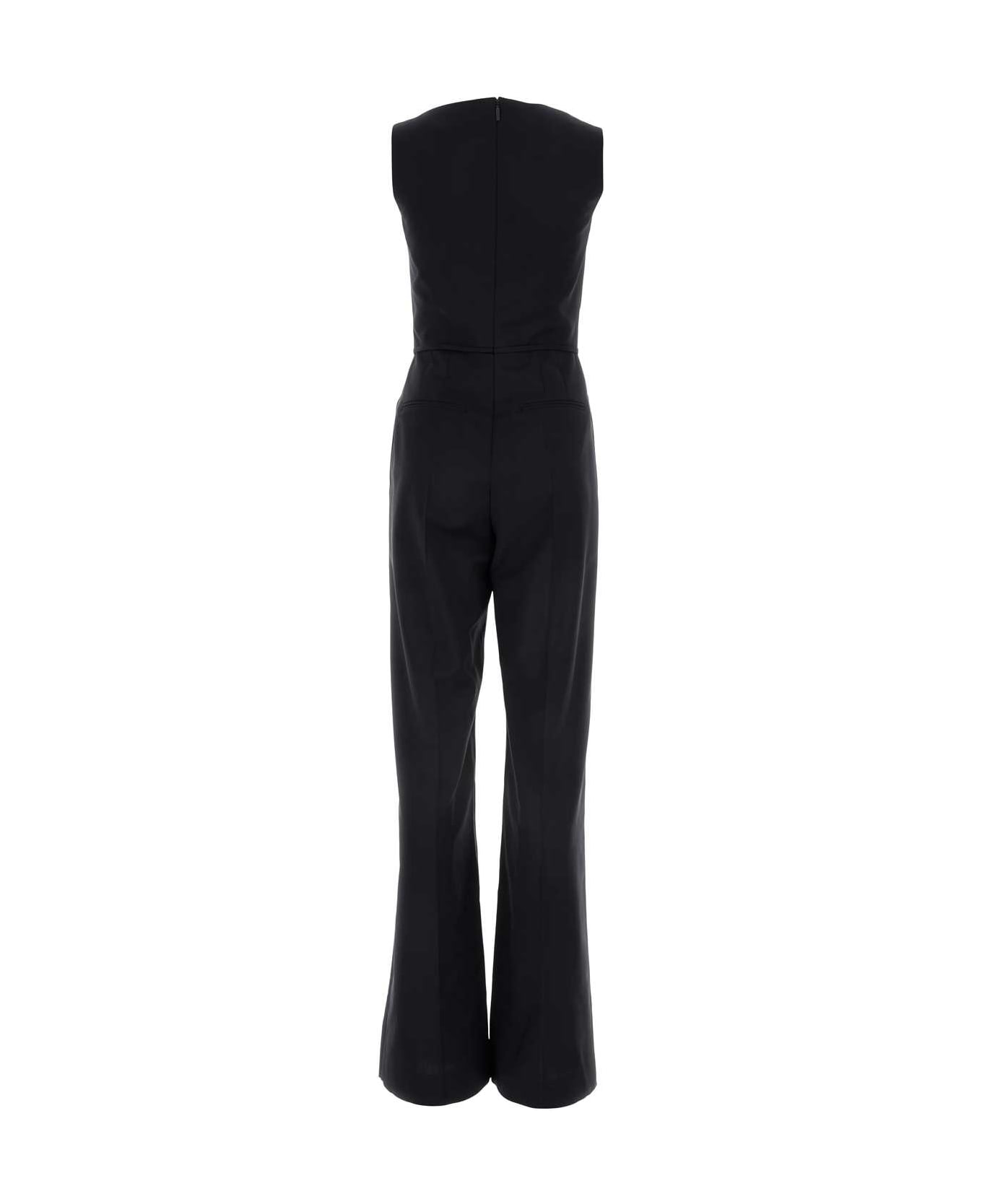 Valentino Garavani Wool Blend Jumpsuit - NAVY