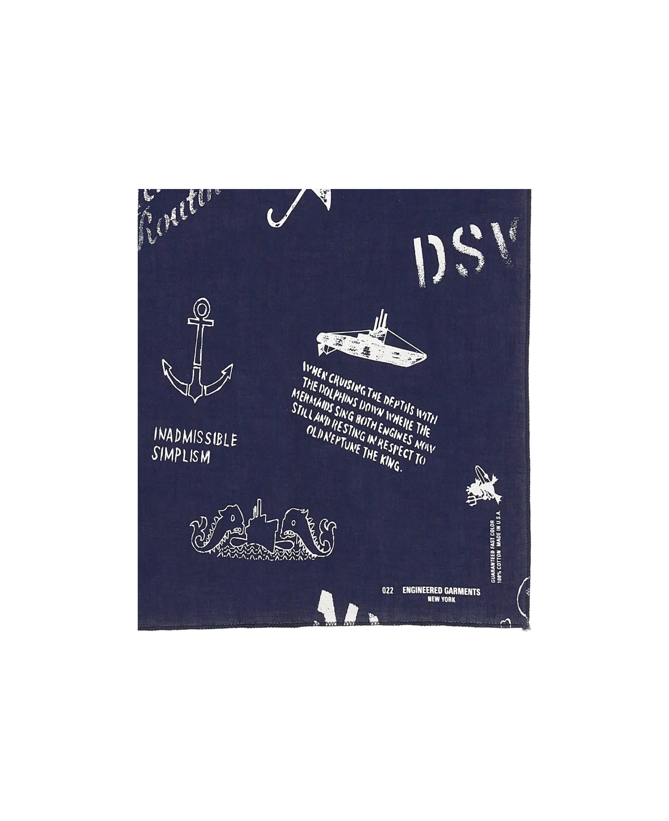 Engineered Garments Scarf With Print - BLUE