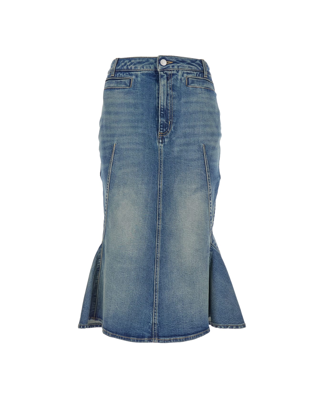 Alexander McQueen Denim Skirt - Blu