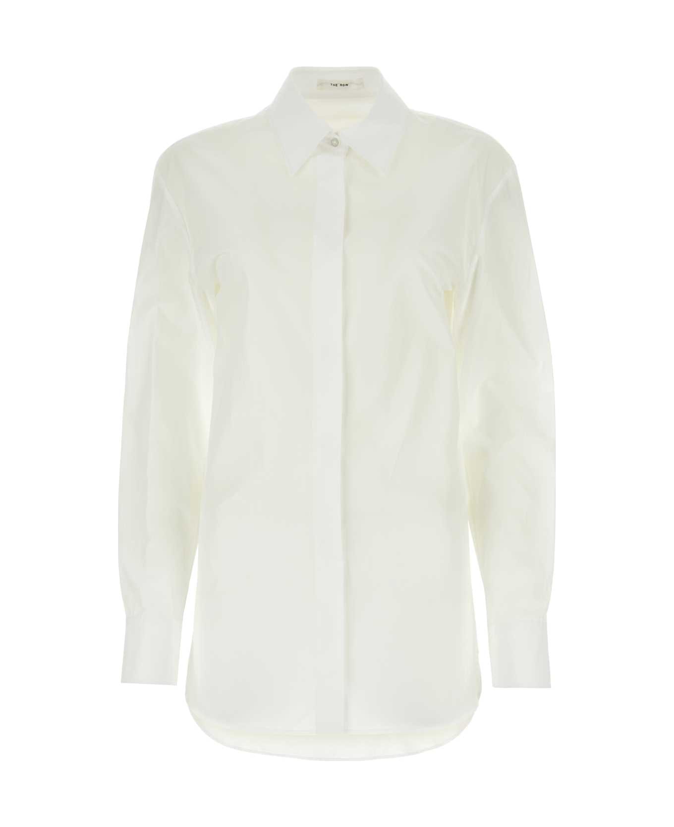 The Row White Poplin Shirt - White