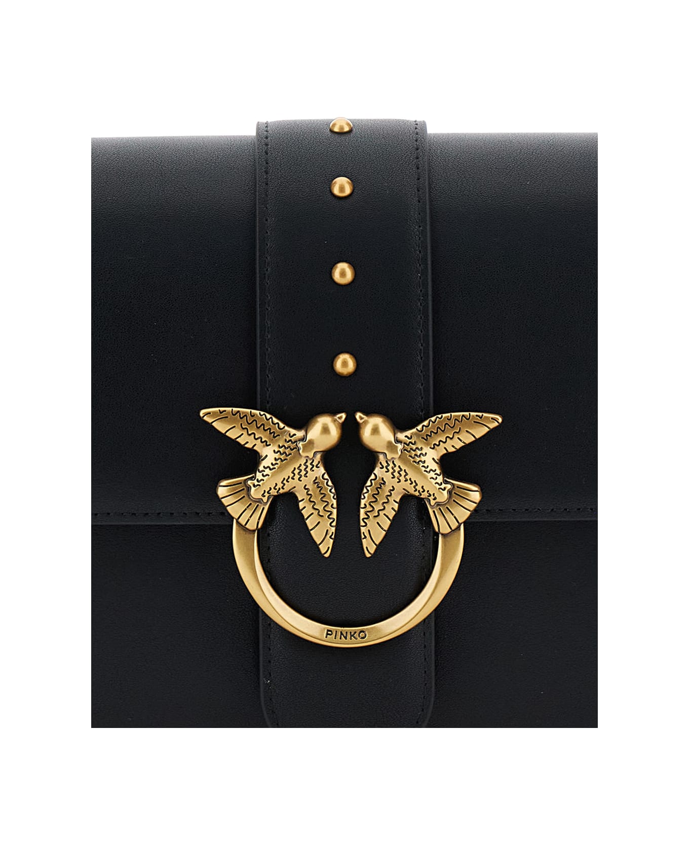 Pinko Love One Classic St. Cl Vitello - Black