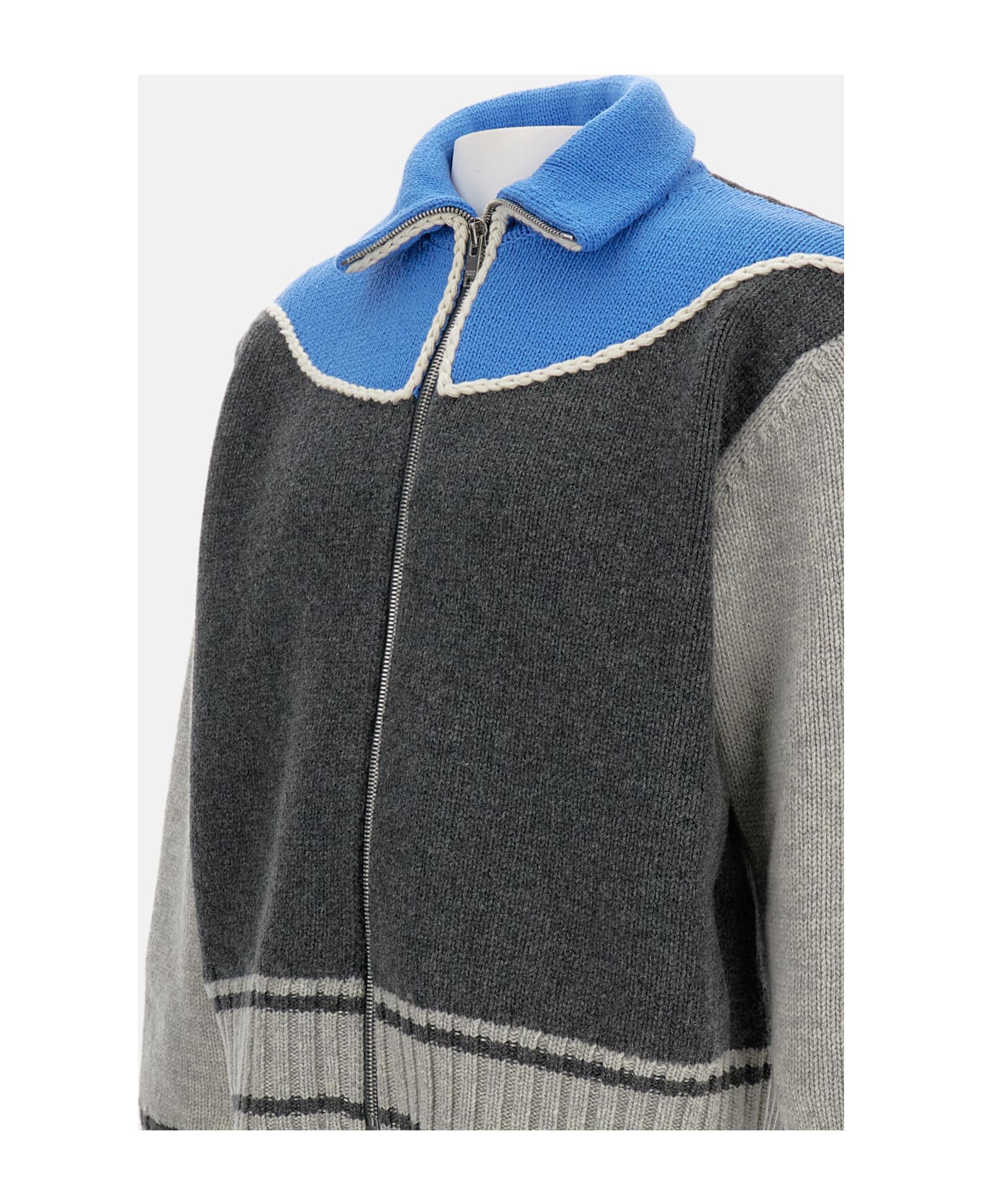 Bottega Veneta Zipped Wool Cardigan - Grey