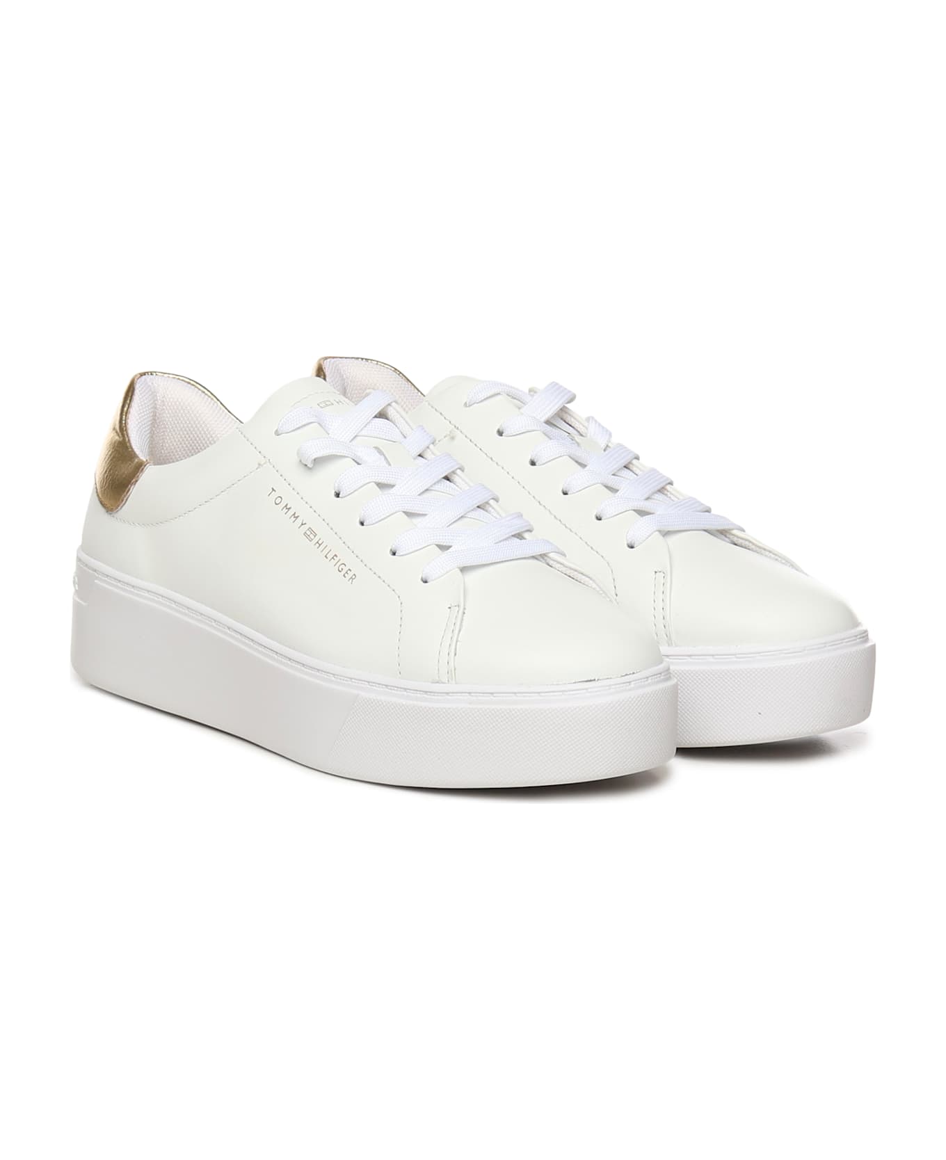 Tommy Hilfiger Leather Sneakers - White