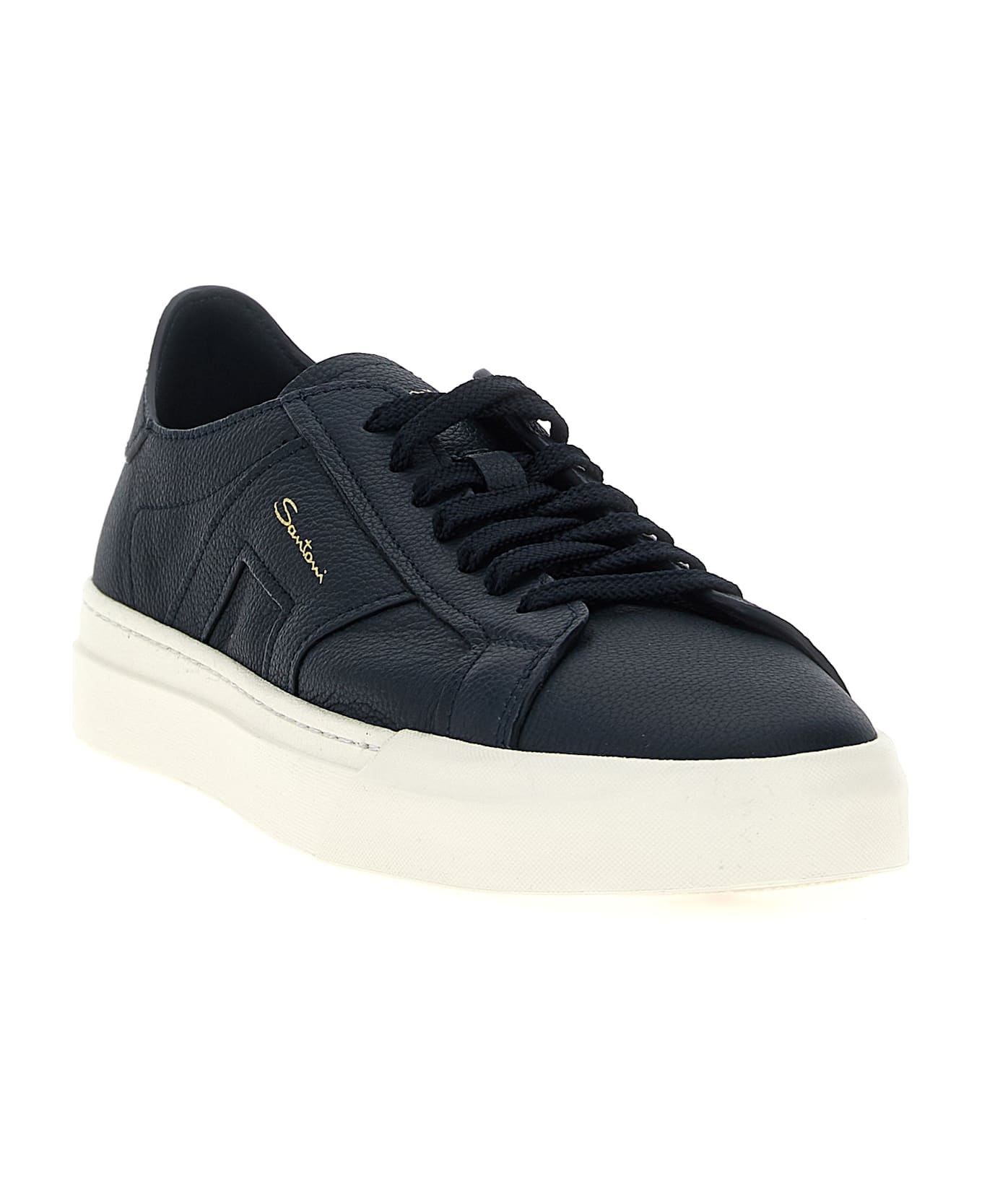 Santoni 'double Buckle' Sneakers - Blue