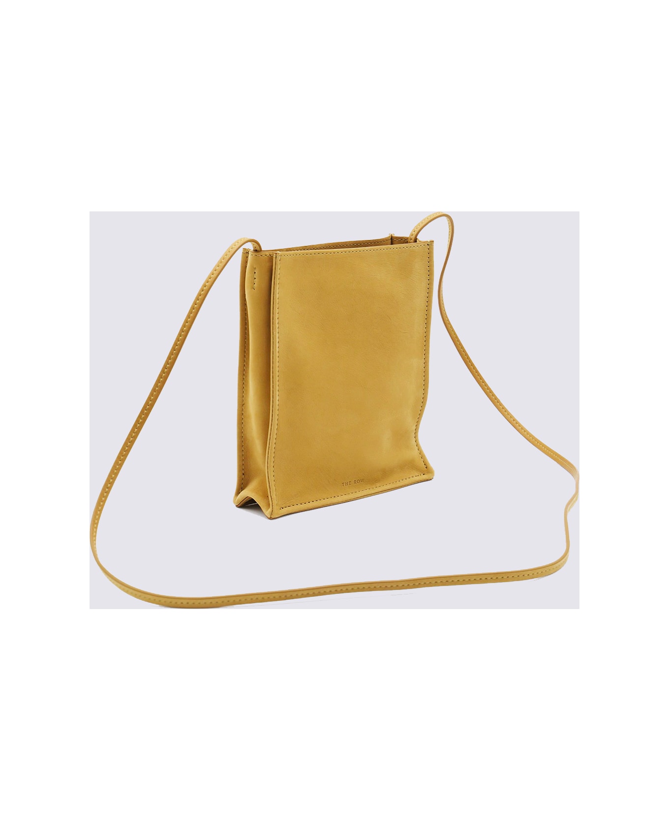 The Row Dark Yellow Leather Crossbody Bag - MUSTARD ANS