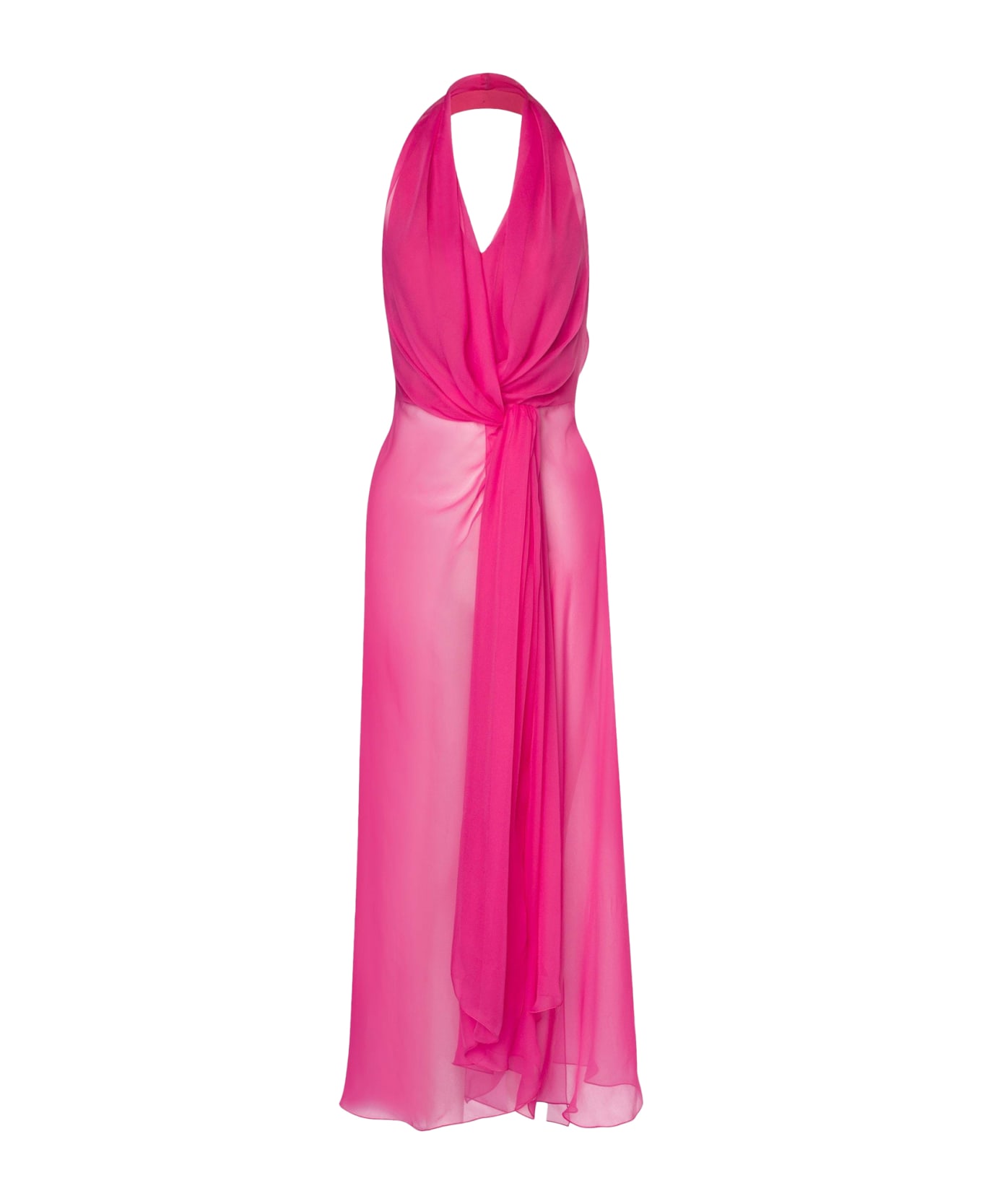 Alberta Ferretti Chiffon Top - Fuxia