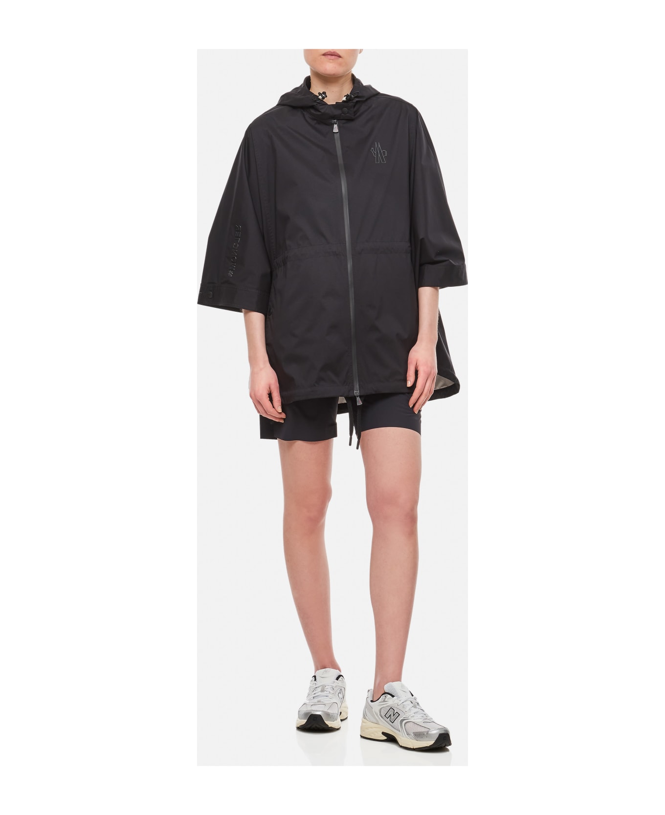 Moncler Grenoble Black Vorassay Raincoat - Nero