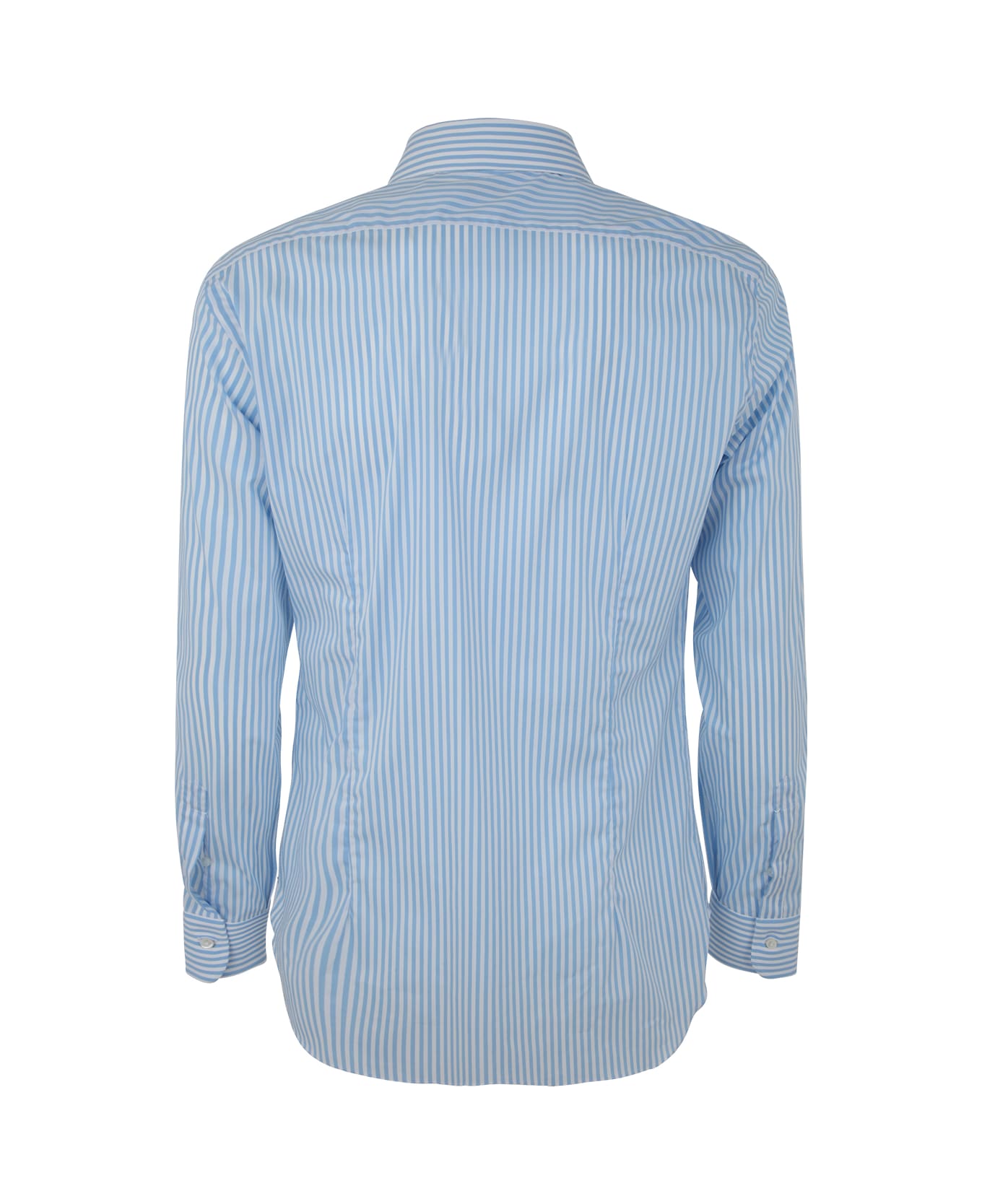 Barba Napoli Large Stripe Shirt - Light Blue