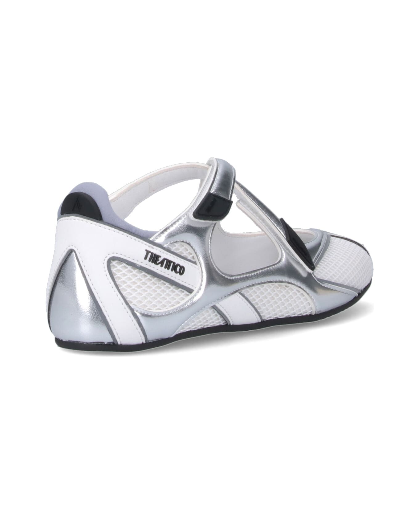 The Attico 'floor 01' Flat Ballet Flats - SILVER/WHITE