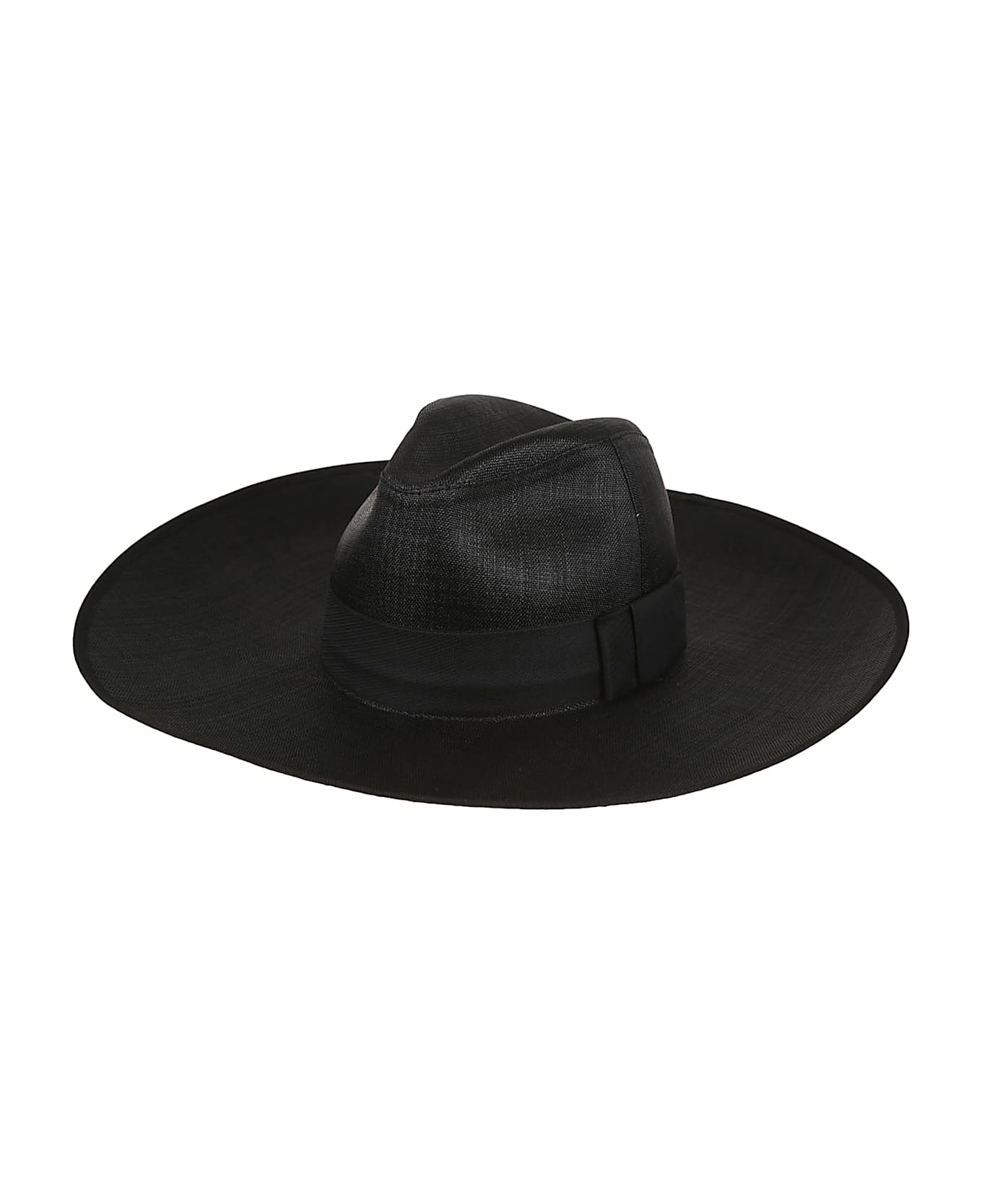 Alexander McQueen Bow-detailed Wide Brim Trilby - Black