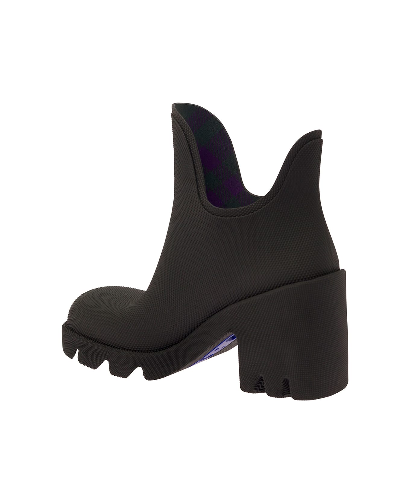 Burberry 'rachel' Black Rainboot With Logo Detail In Rubber Woman - Black