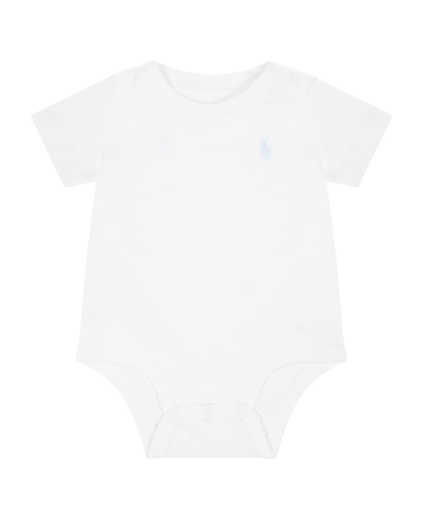 Ralph Lauren White Body For Babies With Pony Logo - White