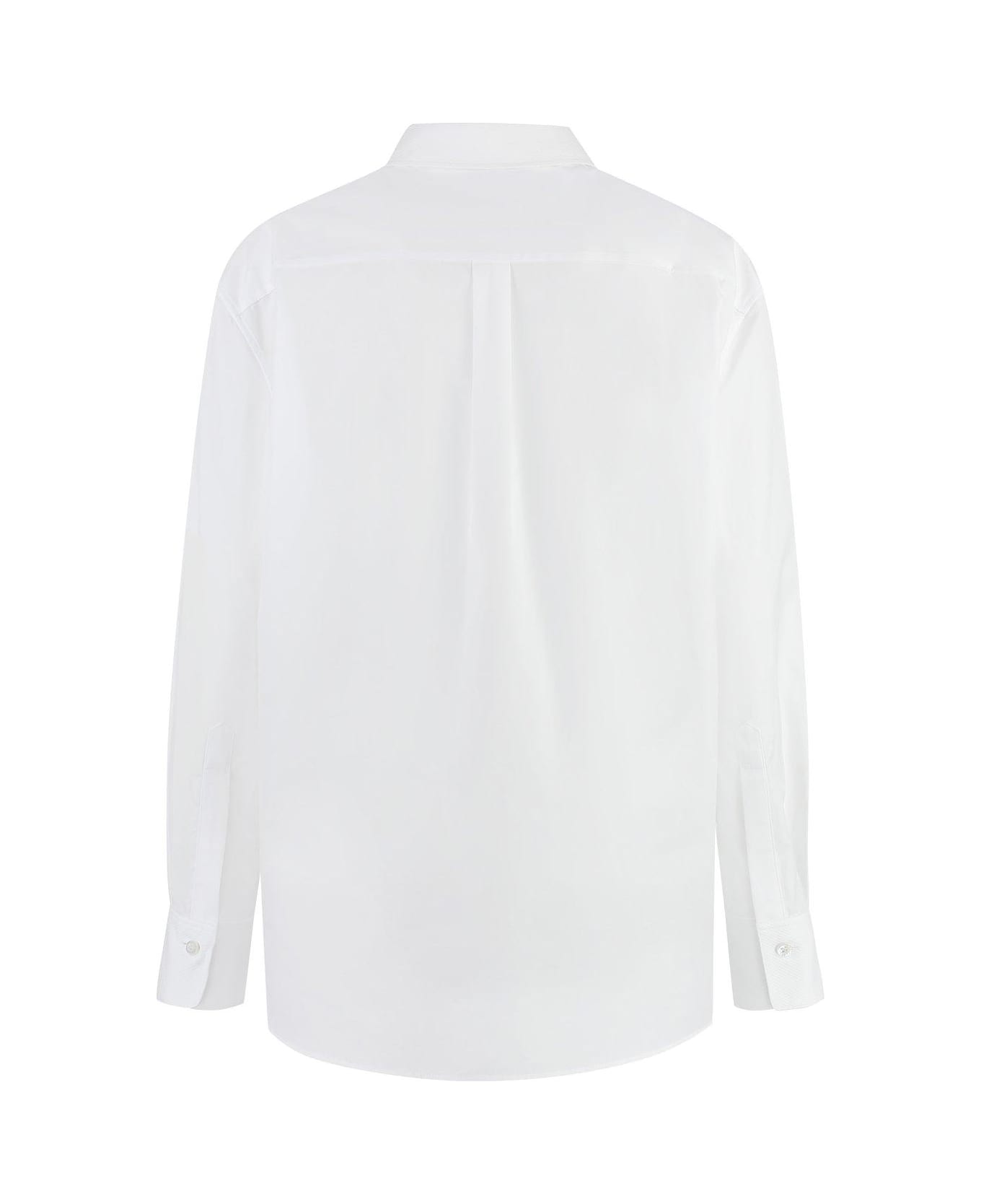 Alexander McQueen Long Sleeved Poplin Shirt - White