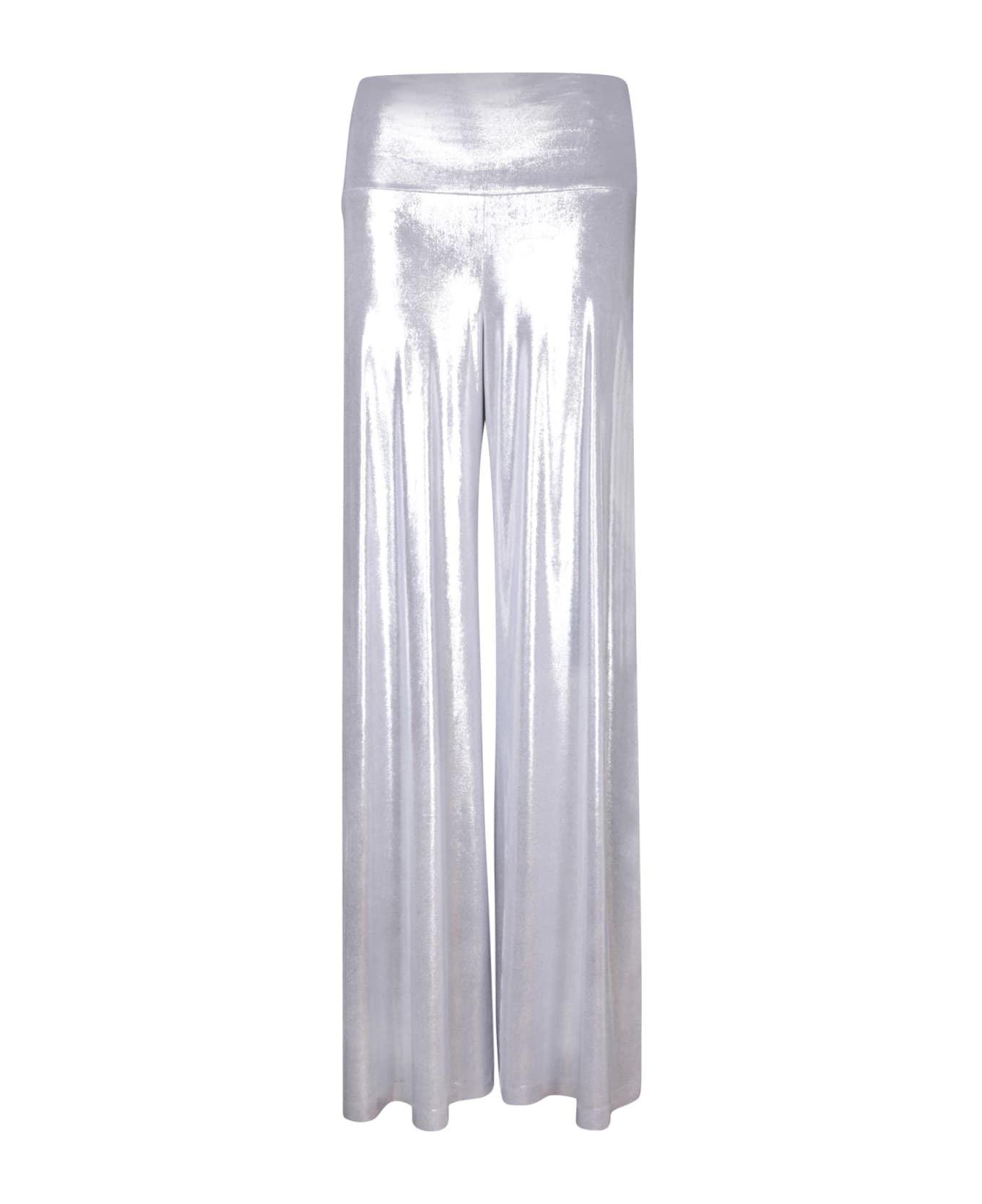 Norma Kamali Elephant Silver Trousers - Metallic