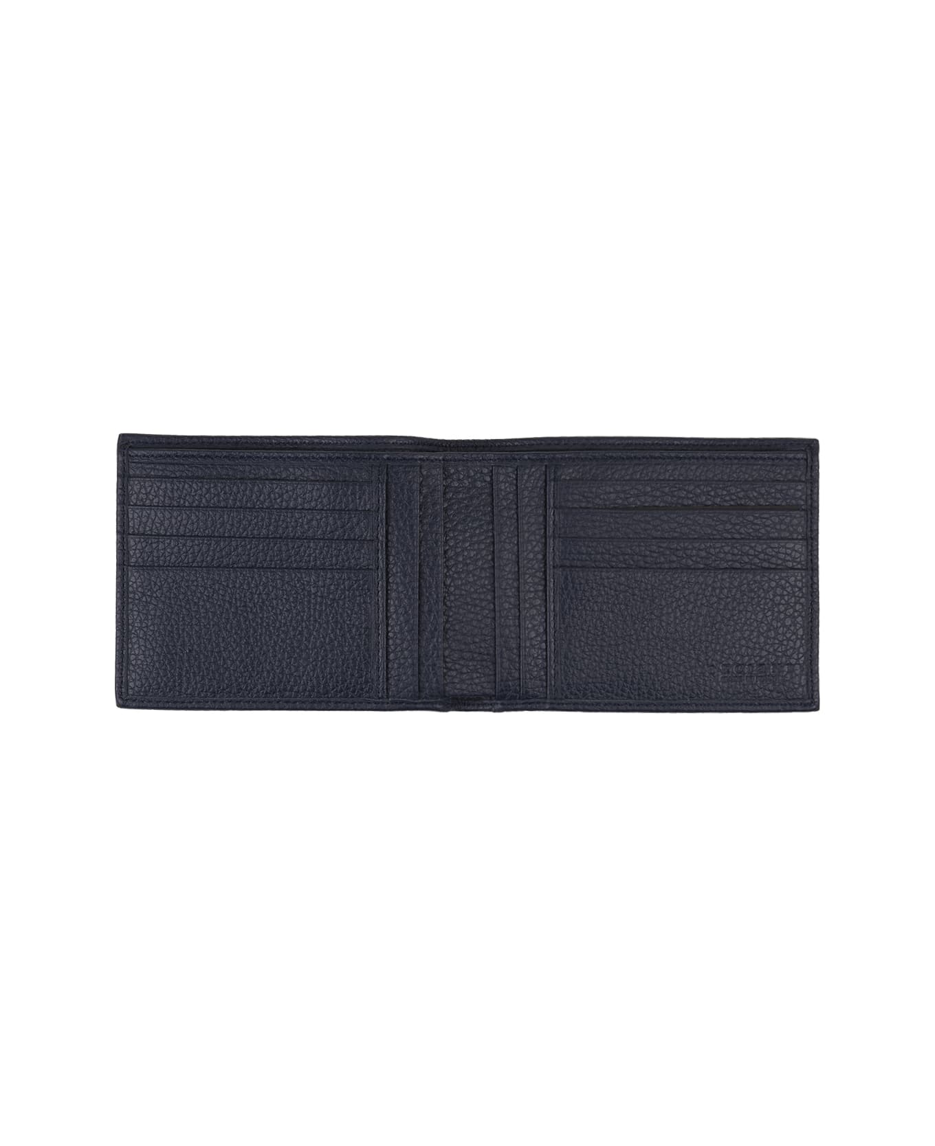 Orciani Navy Blue Micron Leather Wallet - Blue