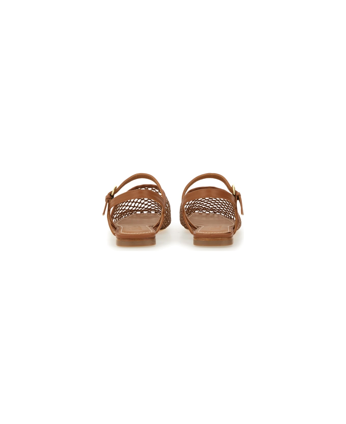 STAUD Net Sandal. - BROWN