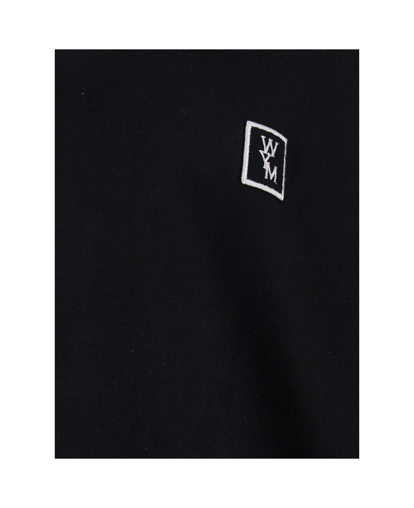 WOOYOUNGMI Black Sweatshirt With Logo Embroidery On The Front And Logo Lettering On The Rear In Cotton Man - Black