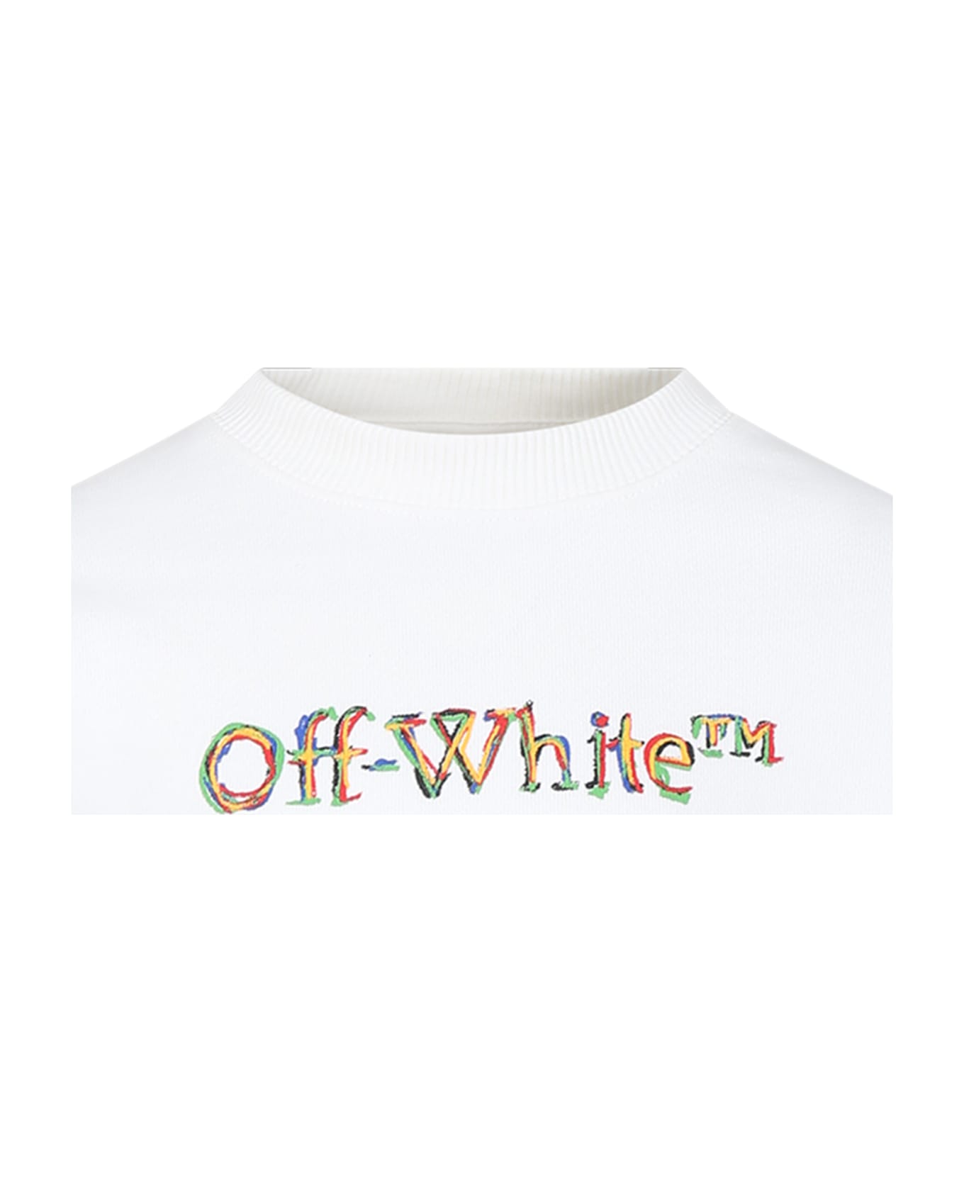 Off-White White Sweatshirt For Boy With Logo - White