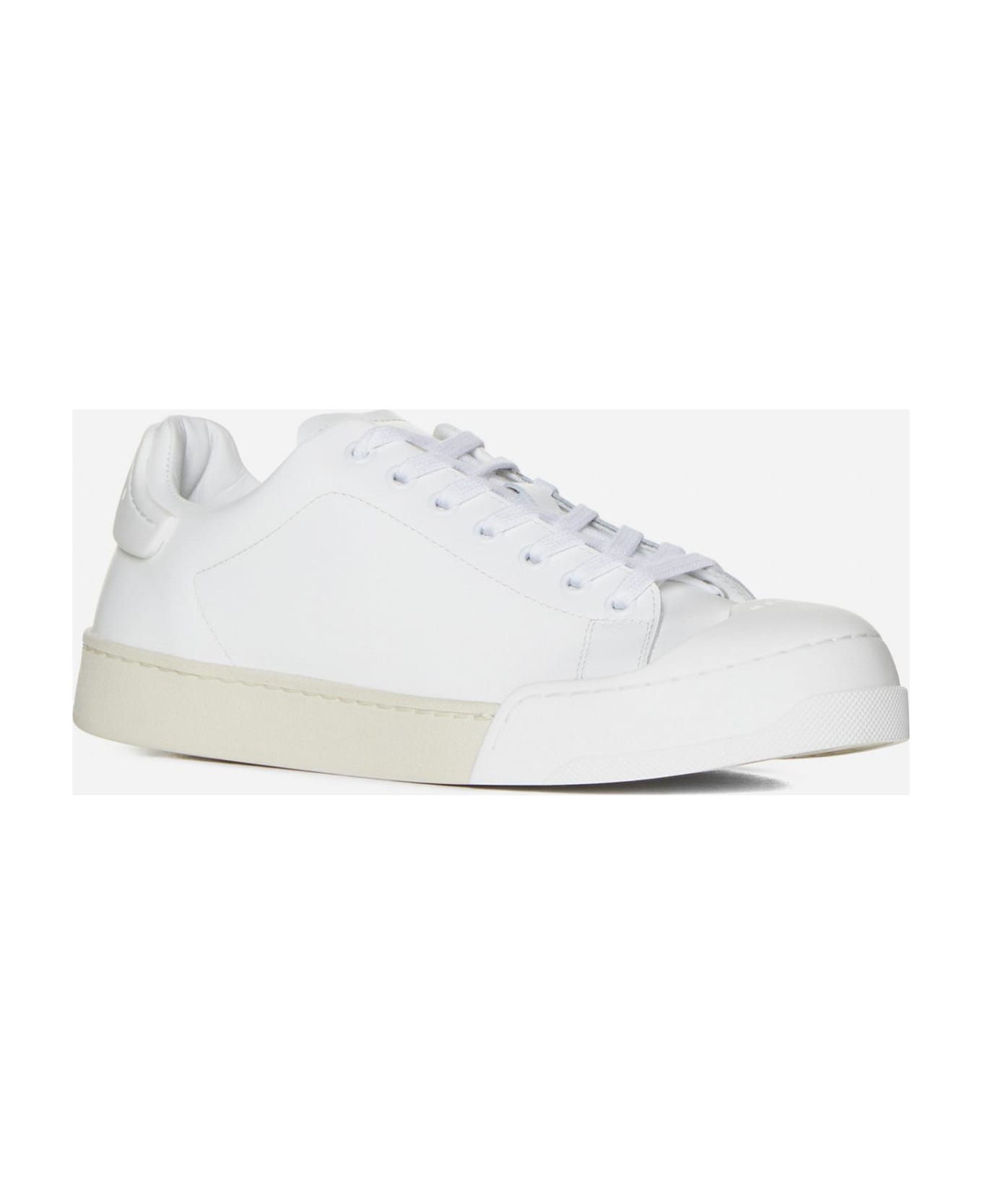 Marni Dada Bumper Leather Sneakers - Bianco
