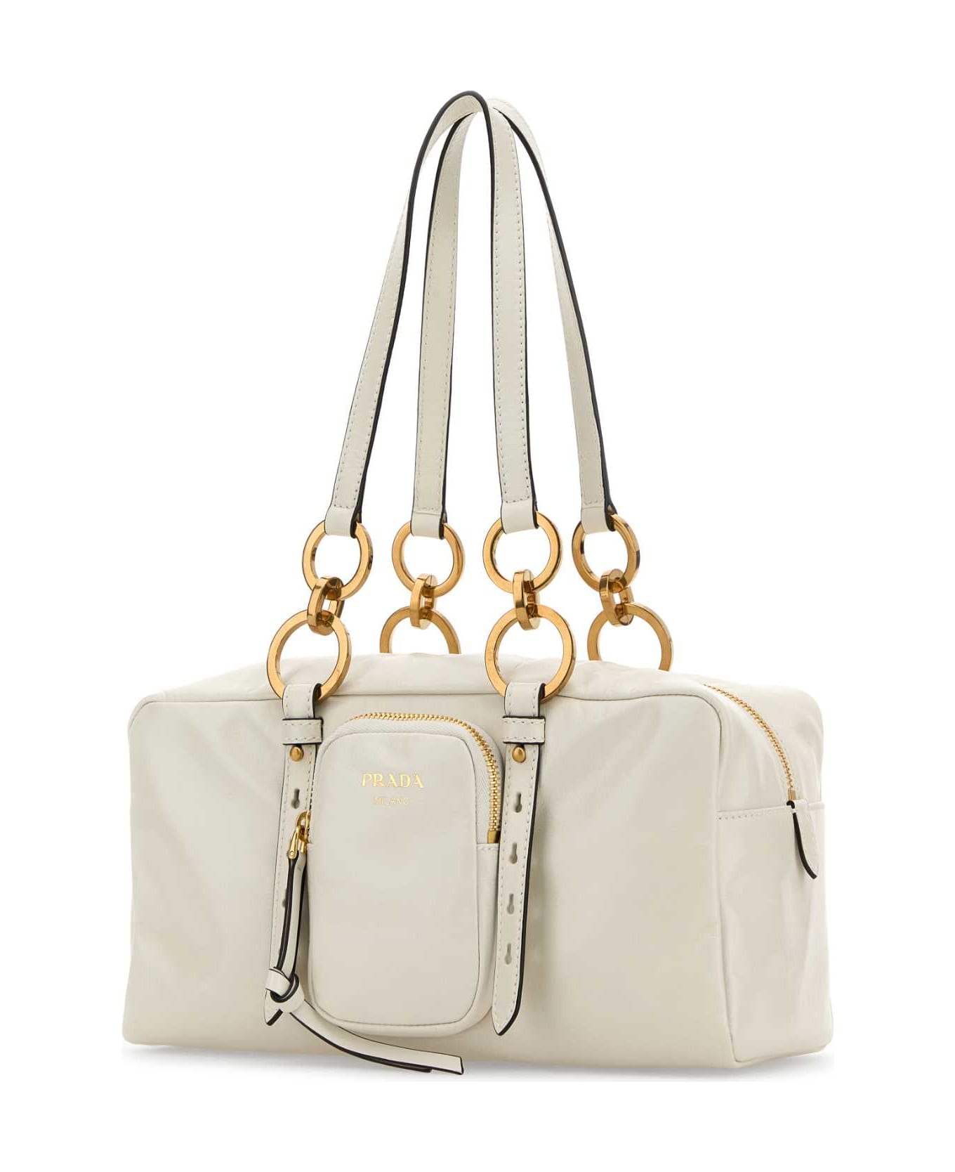 Prada Ivory Leather Handbag - BIANCON