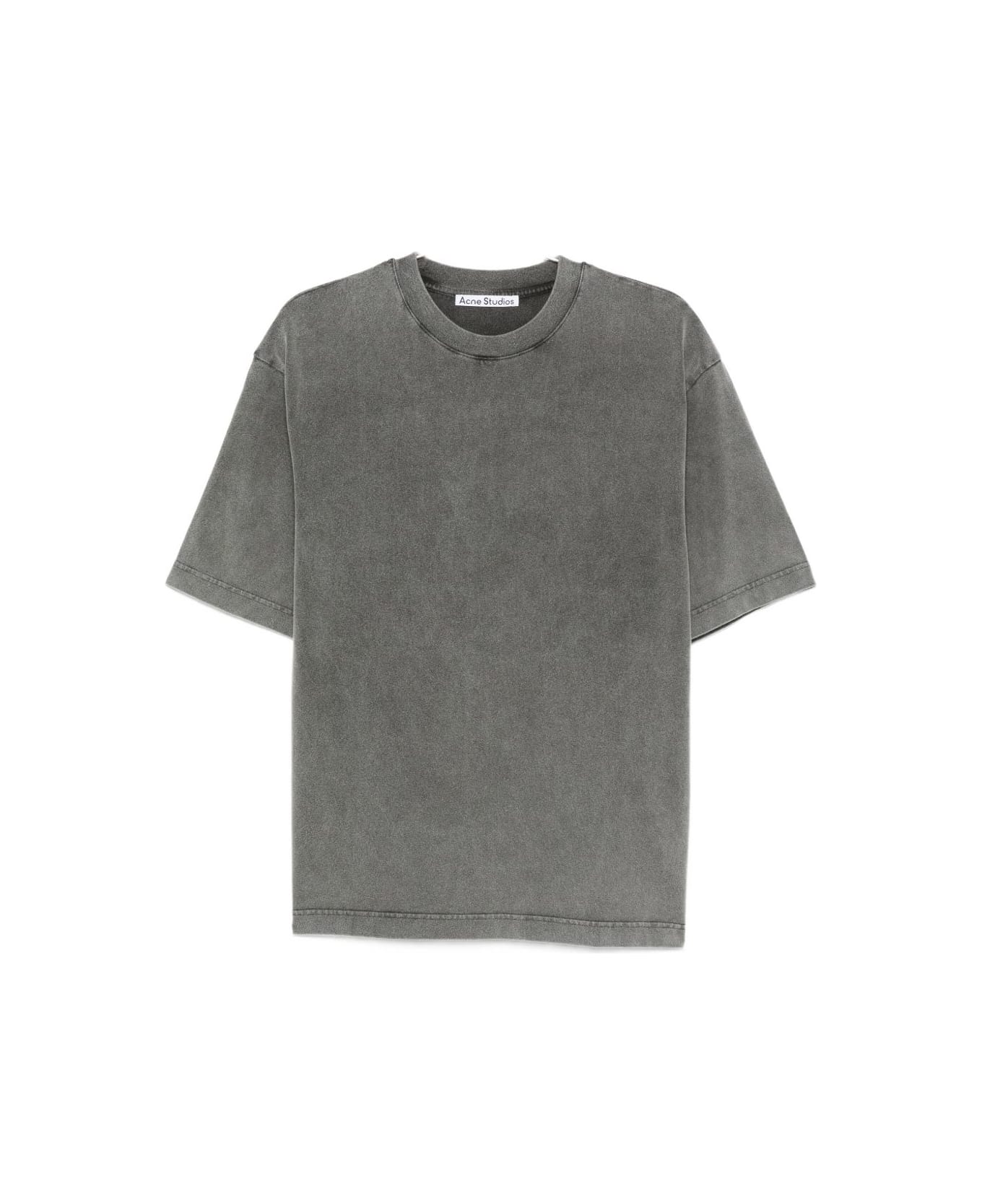 Acne Studios Logo Cotton T-shirt - Grey