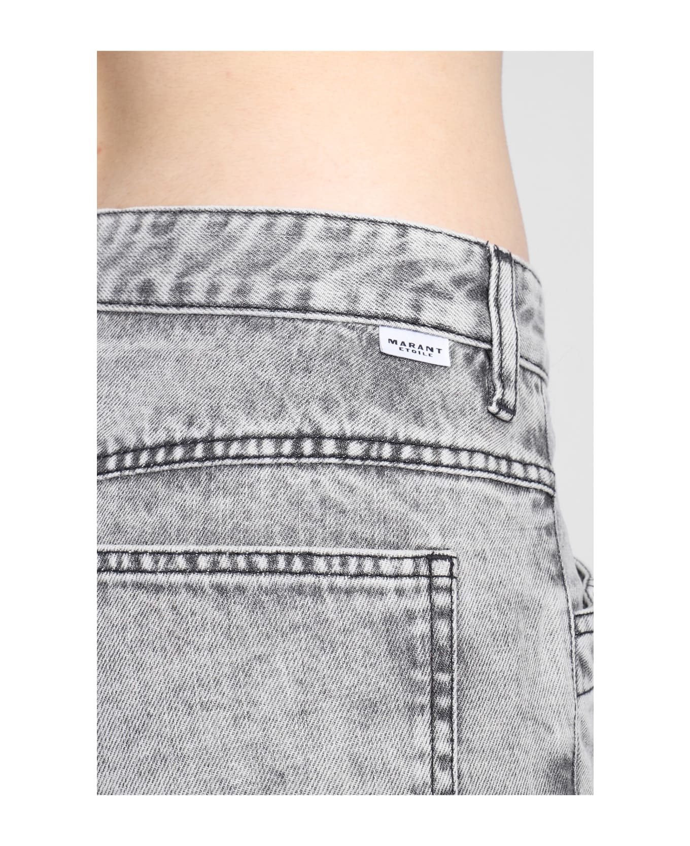 Marant Étoile Sulanoa Jeans In Grey Cotton - grey デニム