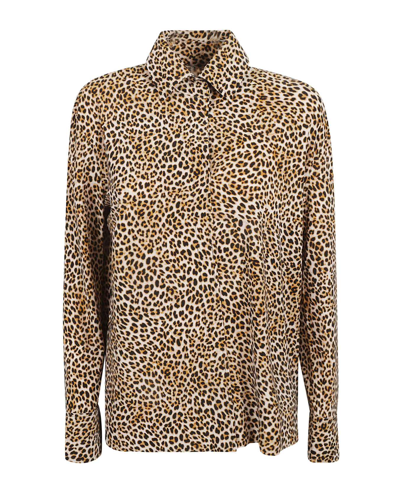Norma Kamali Animalier Print Regular Shirt - Leopard シャツ