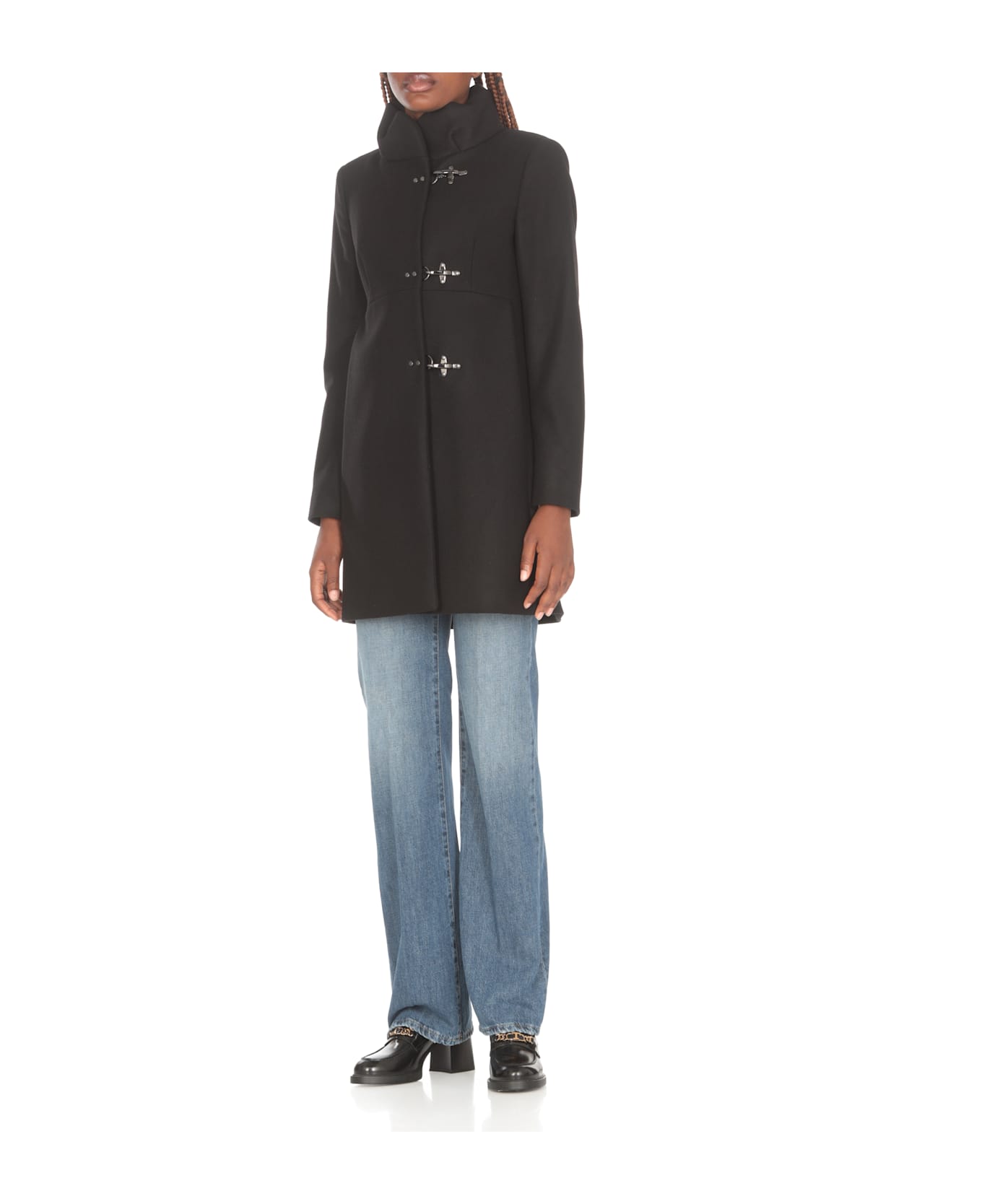 Fay Romantic Lined Coat - Black