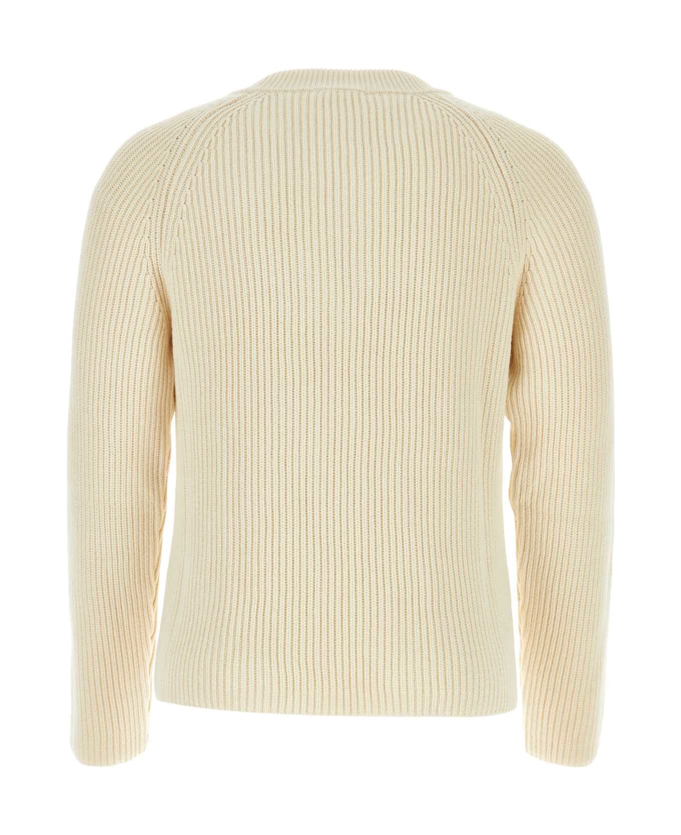 Ami Alexandre Mattiussi Ivory Cotton Blend Sweater - IVORY ニットウェア