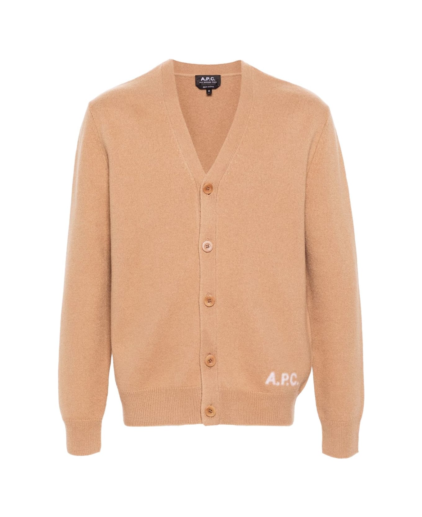 A.P.C. Sweater Camel Brown Virgin Wool - Beige