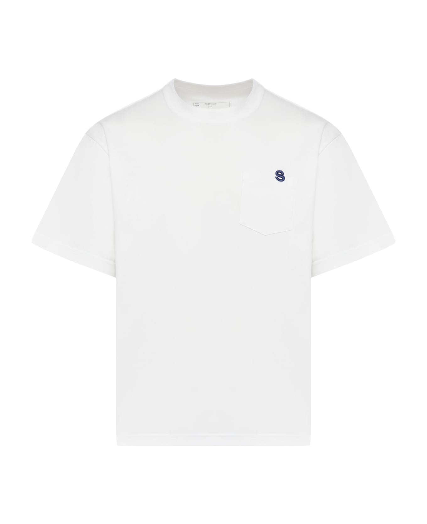 Sacai S Cotton Jersey T-shirt - White シャツ