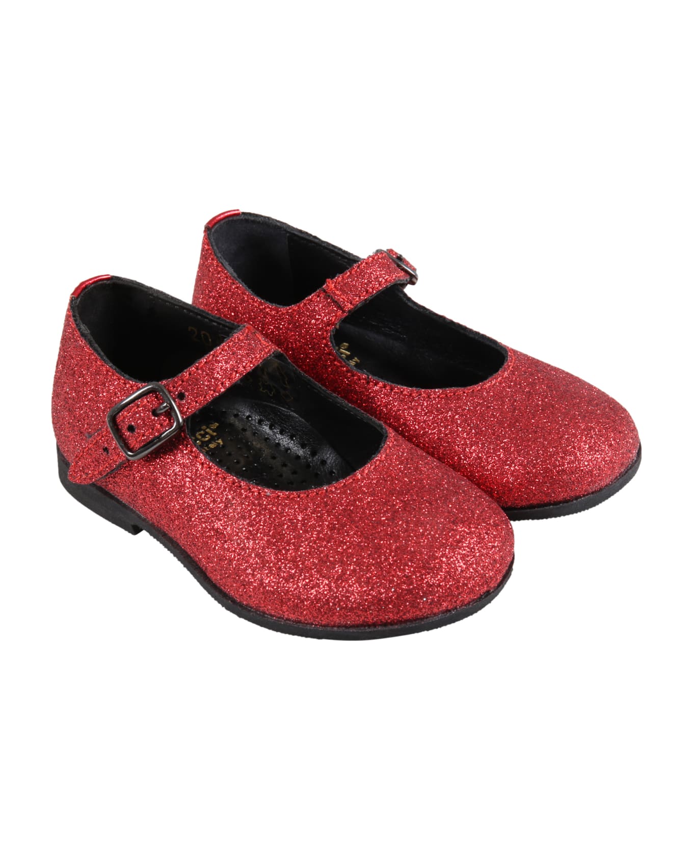 Gallucci Red Ballet Flats For Girl - Red シューズ